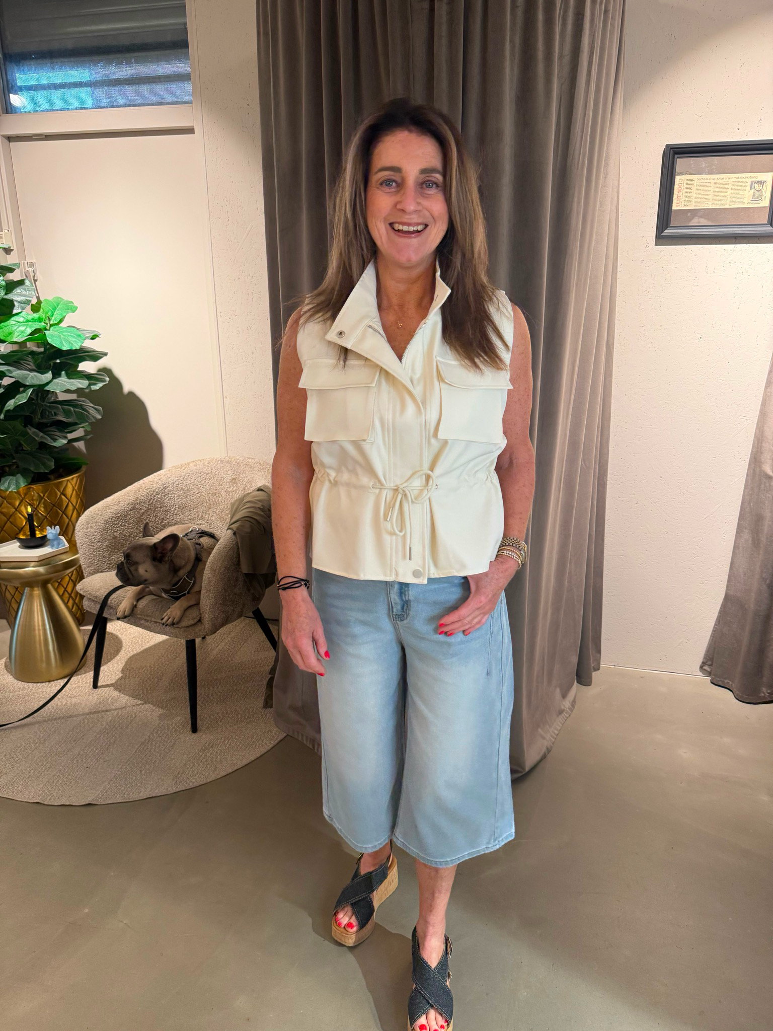 AMBIKA Aleid gilet off-white