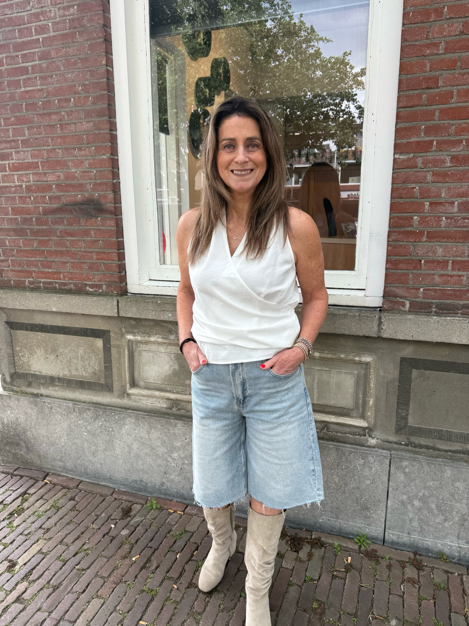 Caroll A-lijn blouse wit