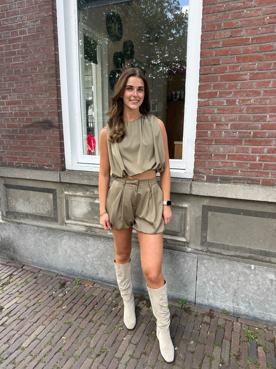 Moxie satijnen top