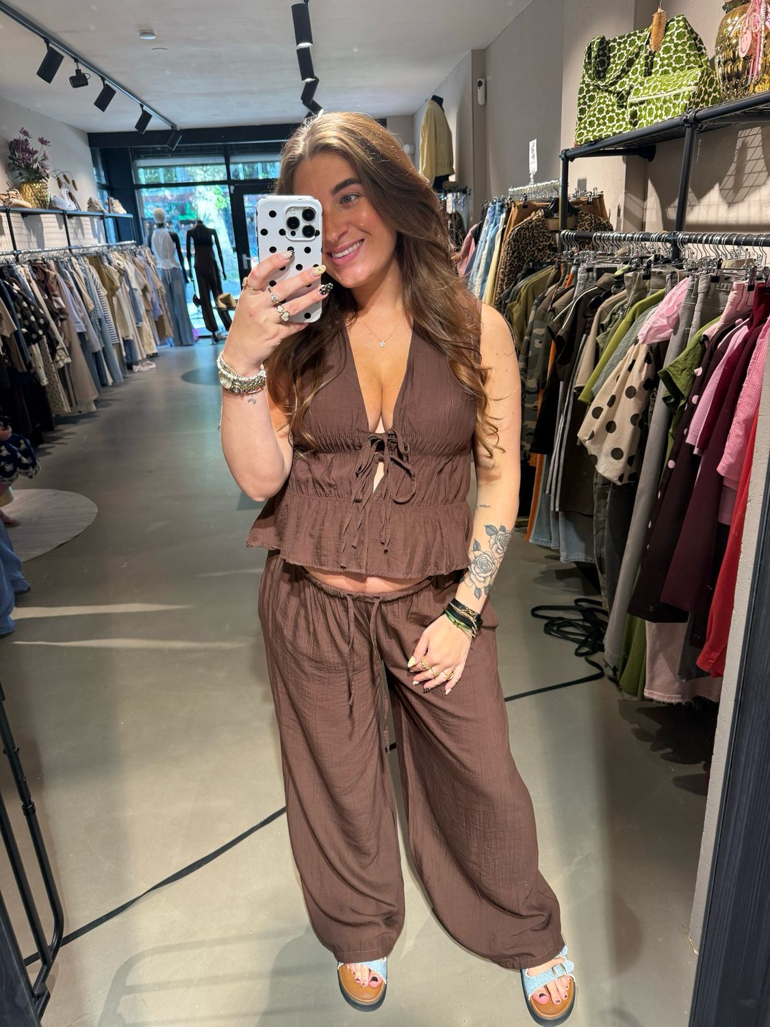 Aafke  co-ord set brown