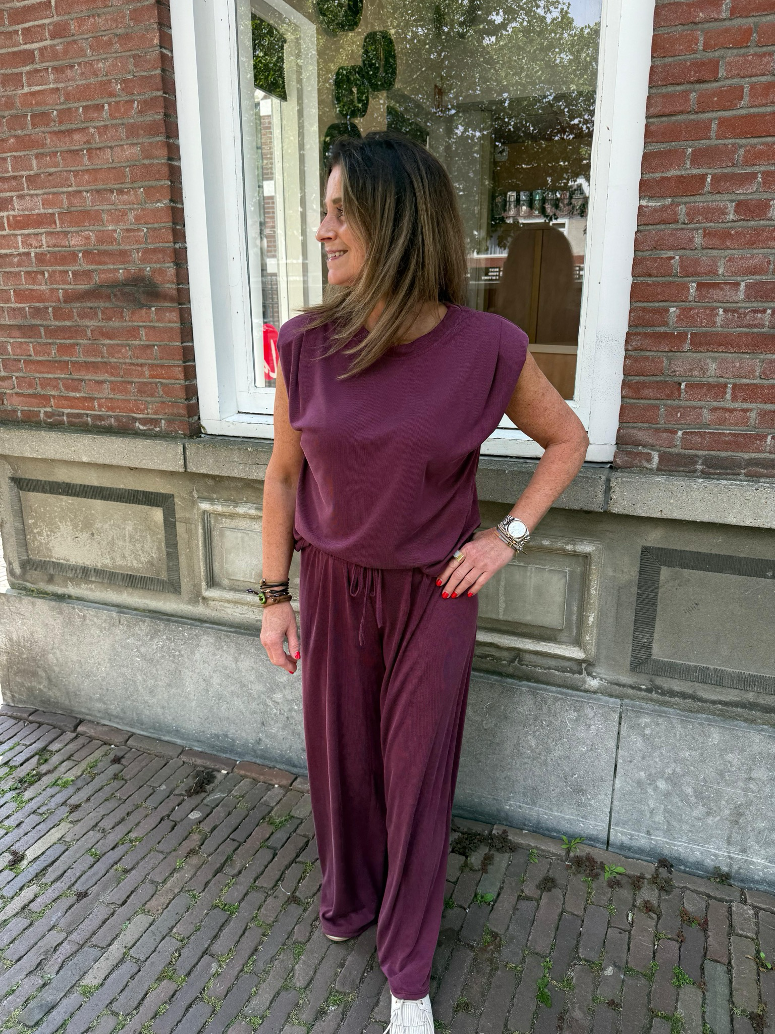Sellie comfy co-ord set bordeaux