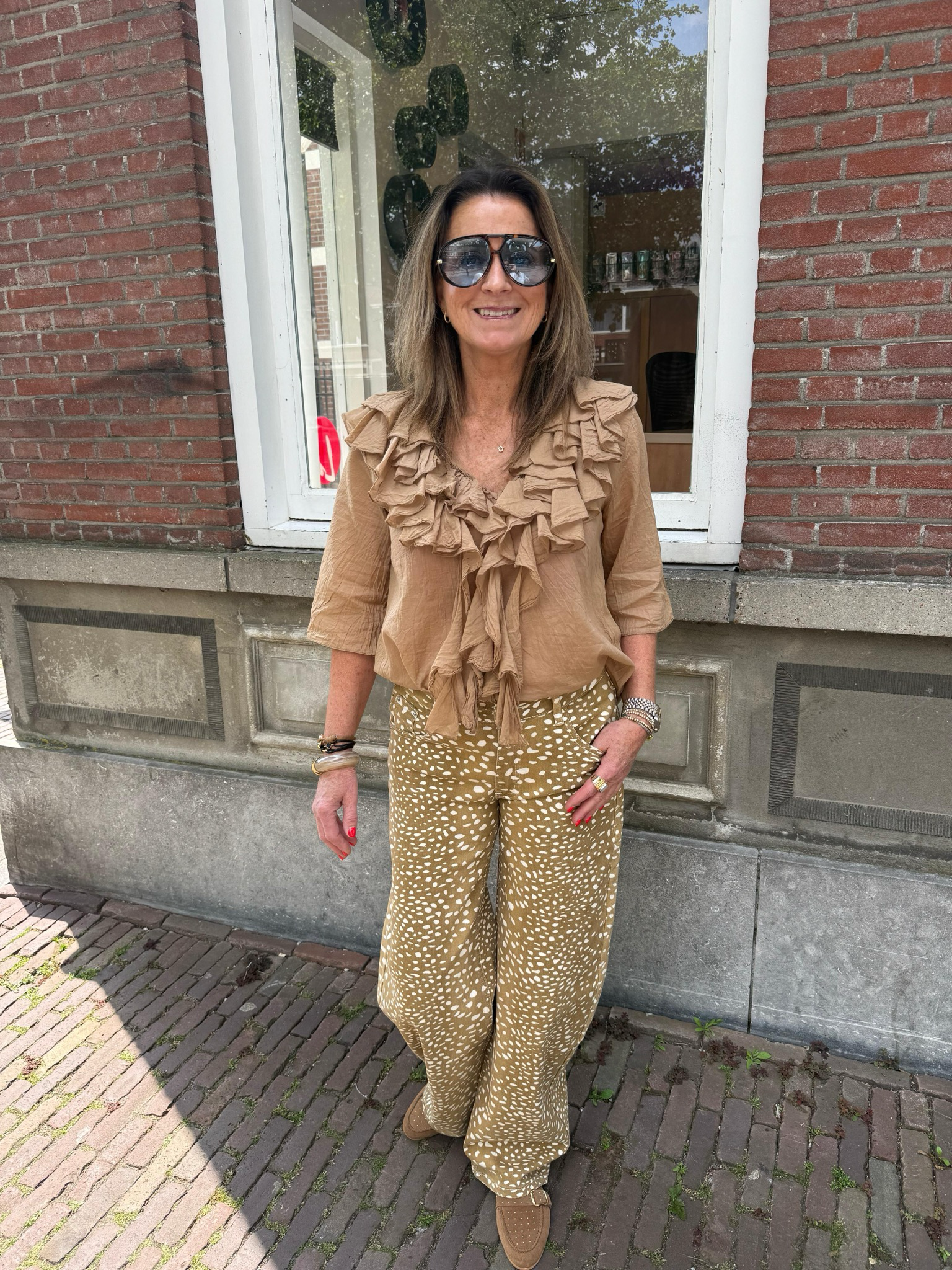 Saskia blouse rouchel camel