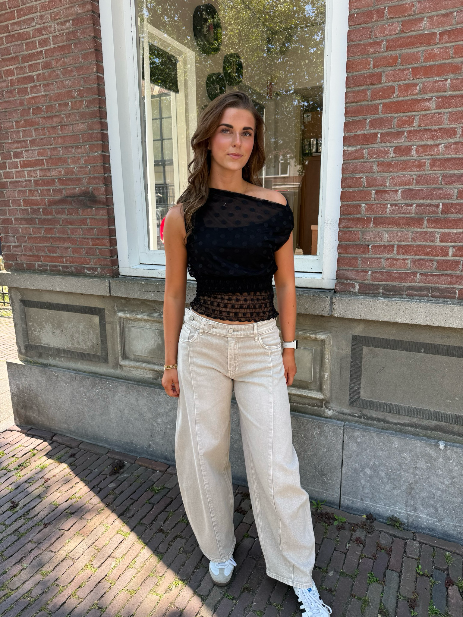 Betsy lace top zwart