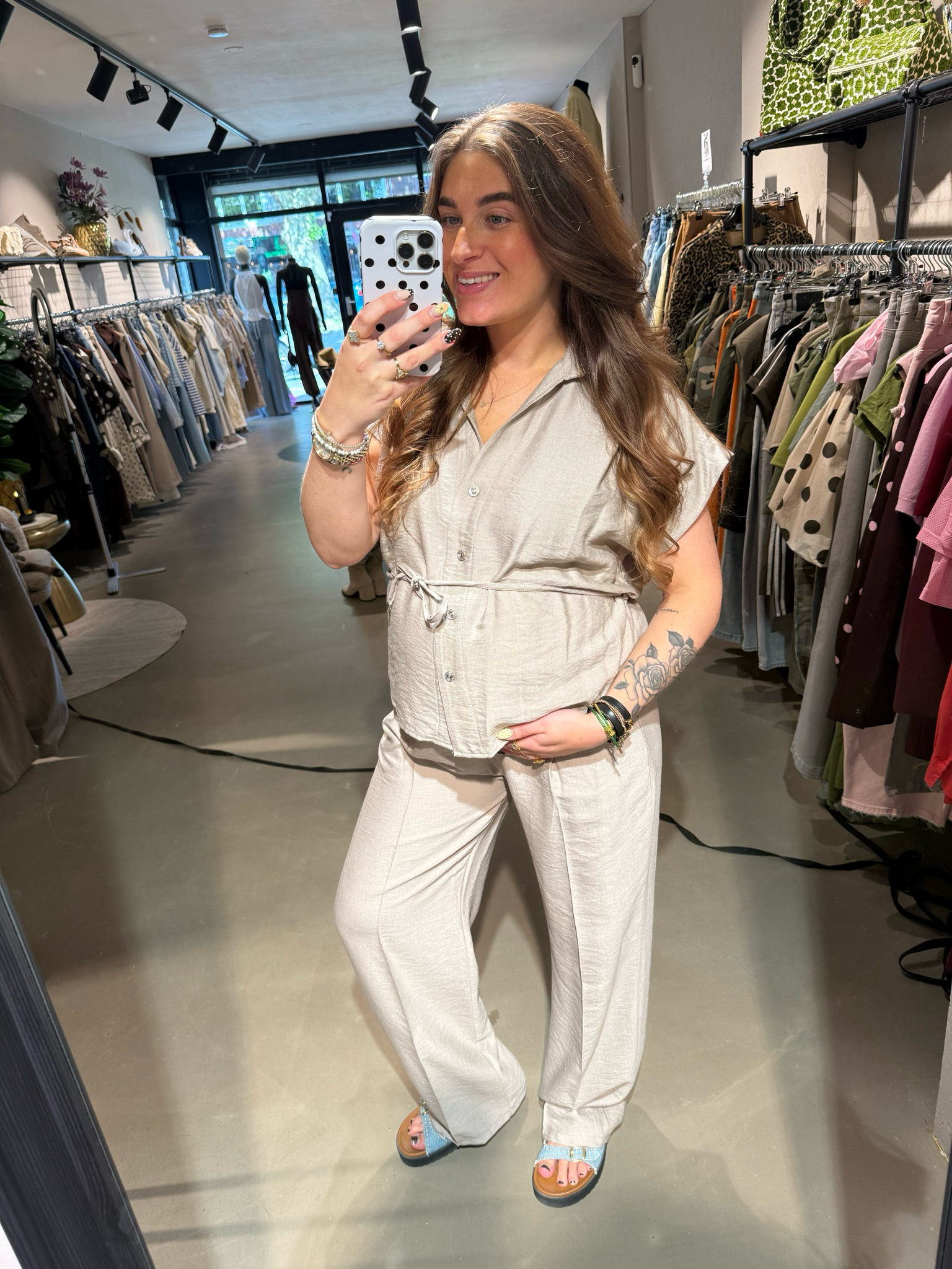 Chloe co-ord set beige
