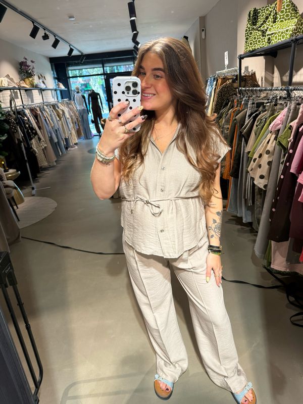 Chloe co-ord set beige