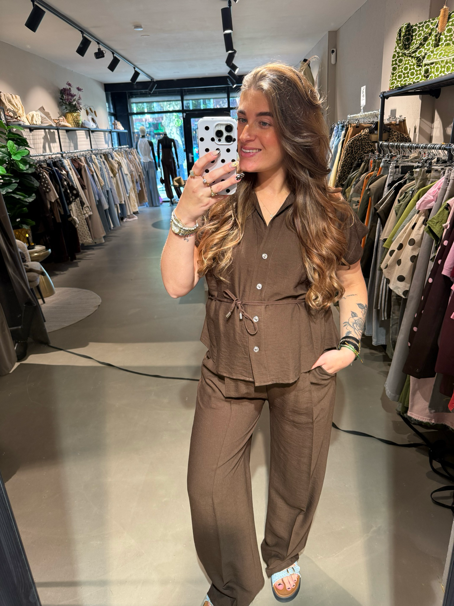 Chloe co-ord set brown