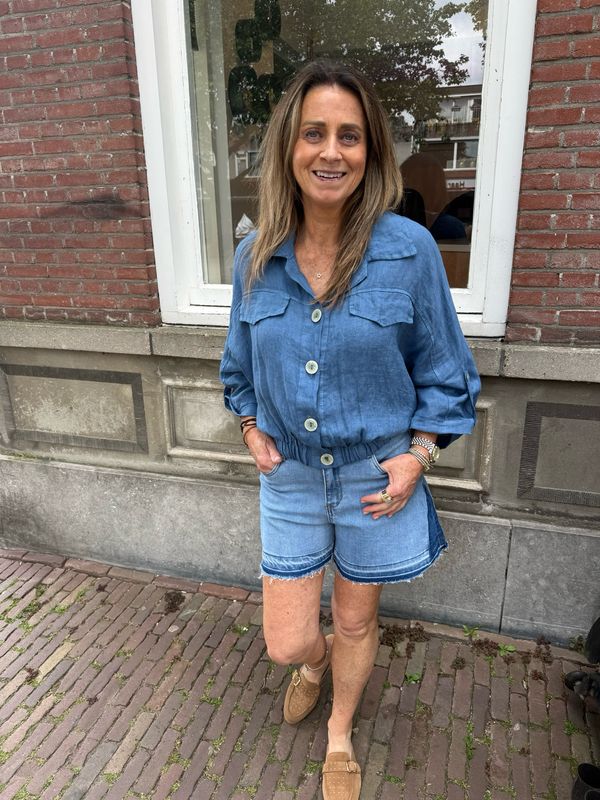 Drew jacket korenblauw