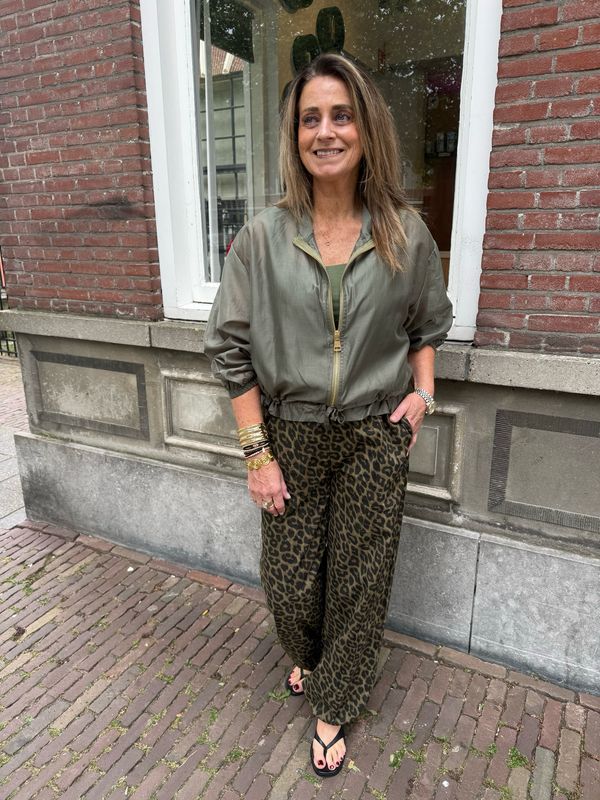 Ivanka bomber blouse army green
