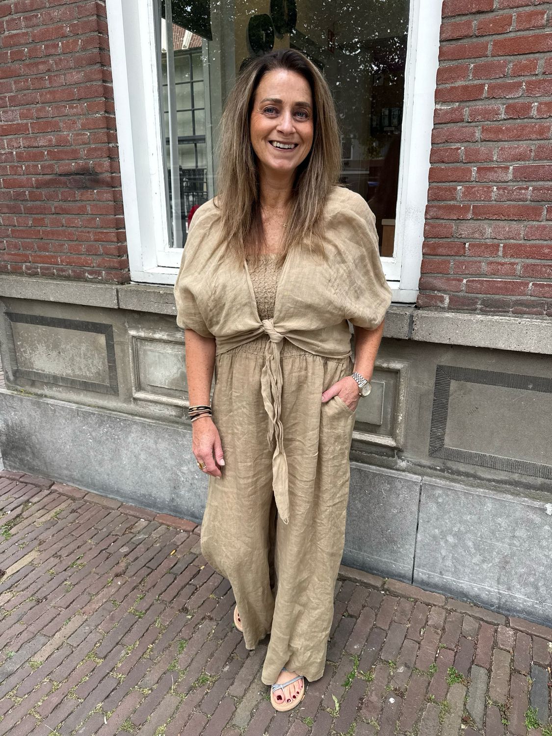 Gijsje co-ord jumpsuit set camel
