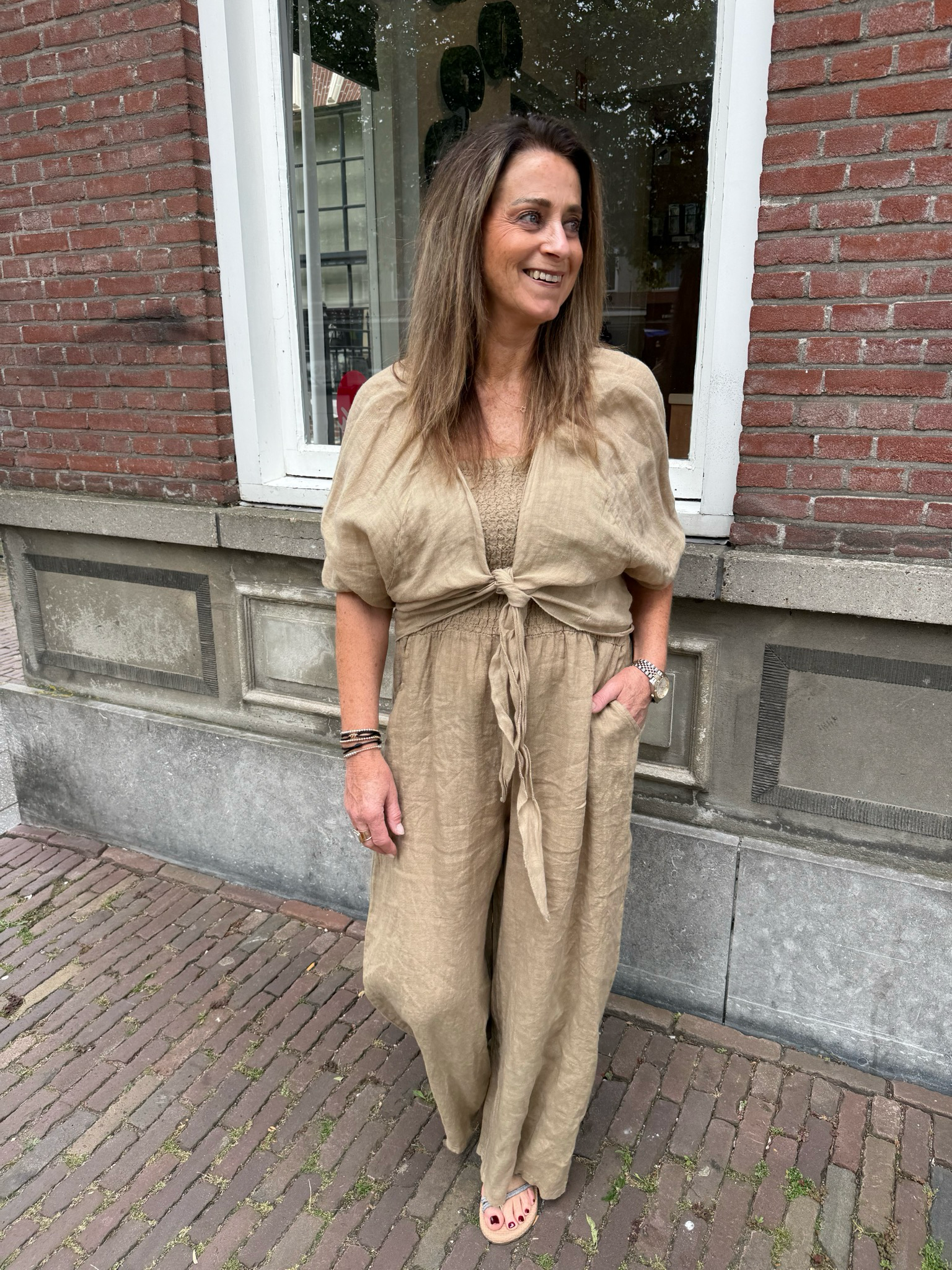 Gijsje co-ord jumpsuit set camel