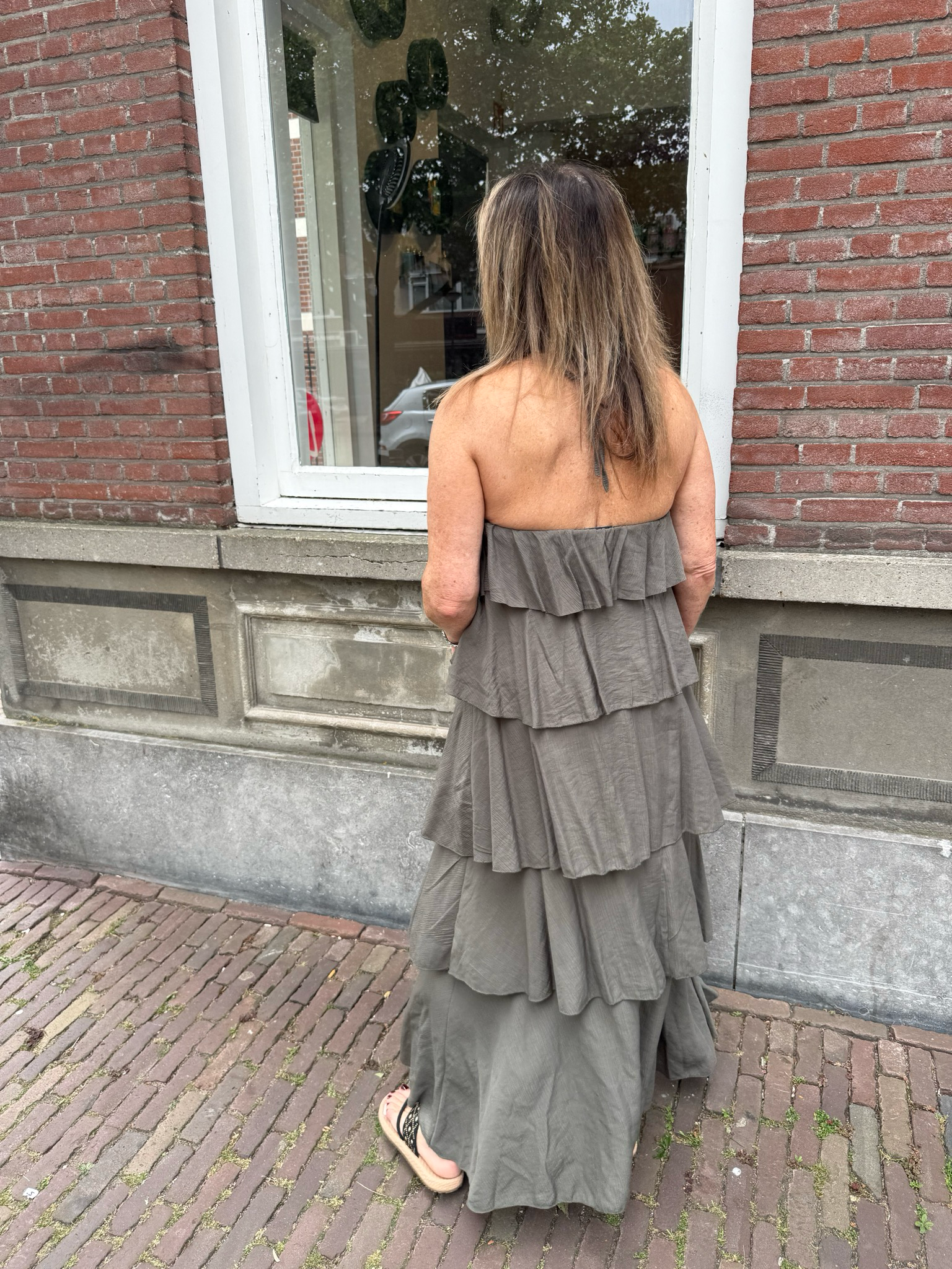 GWENN rouchels summer dress green