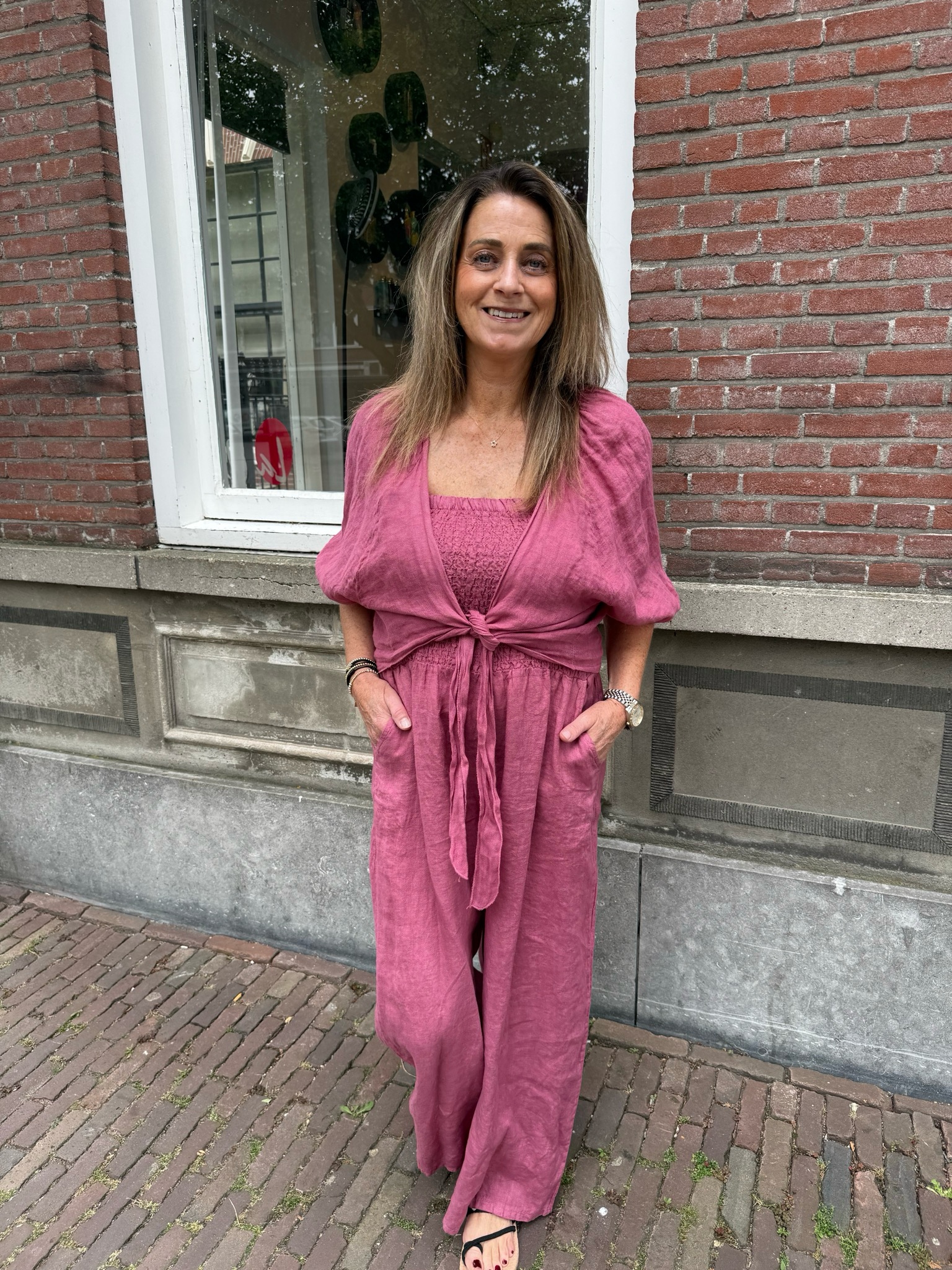 Gijsje co-ord jumpsuit set oud roze