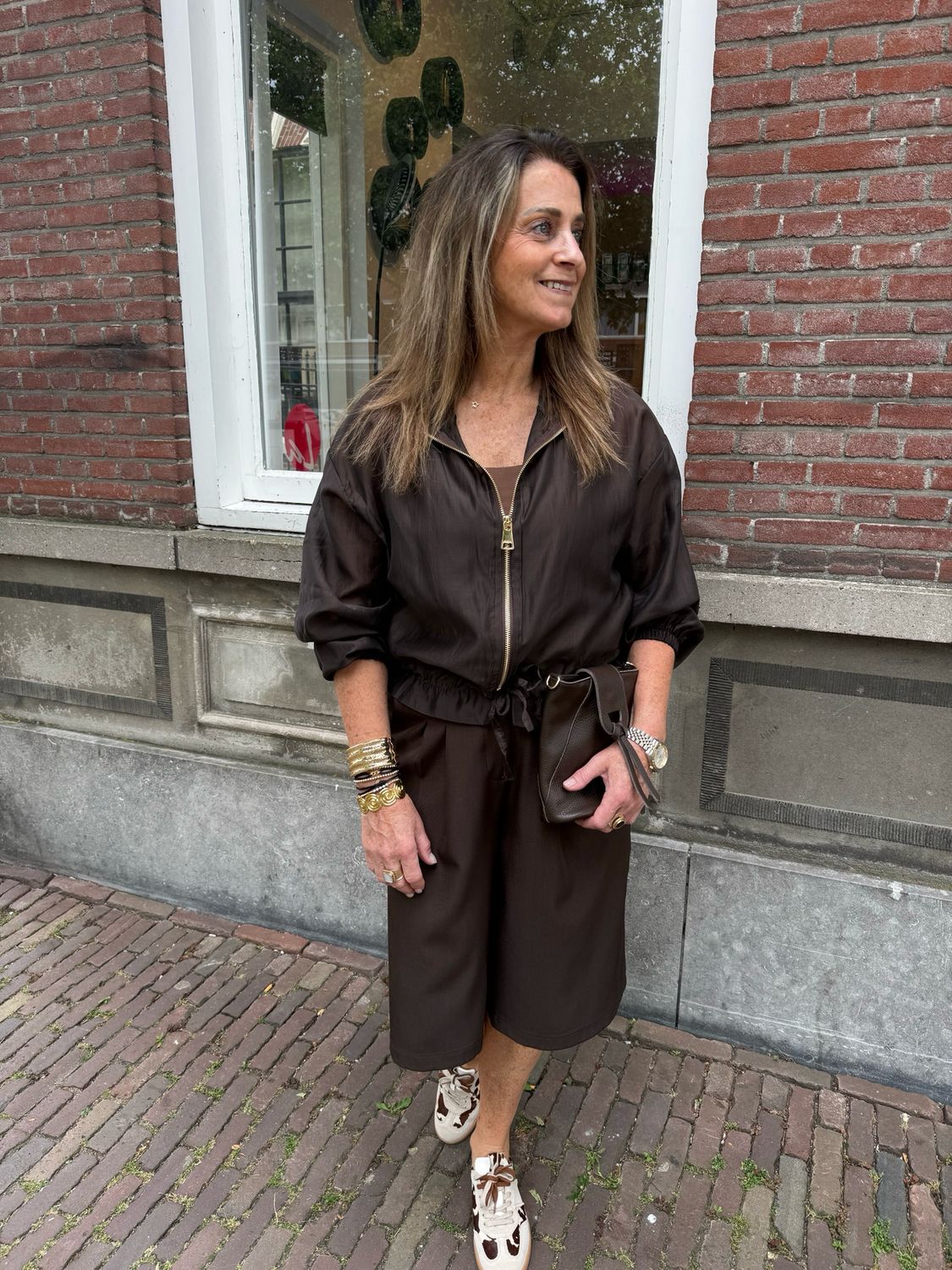 Ivanka bomber blouse brown