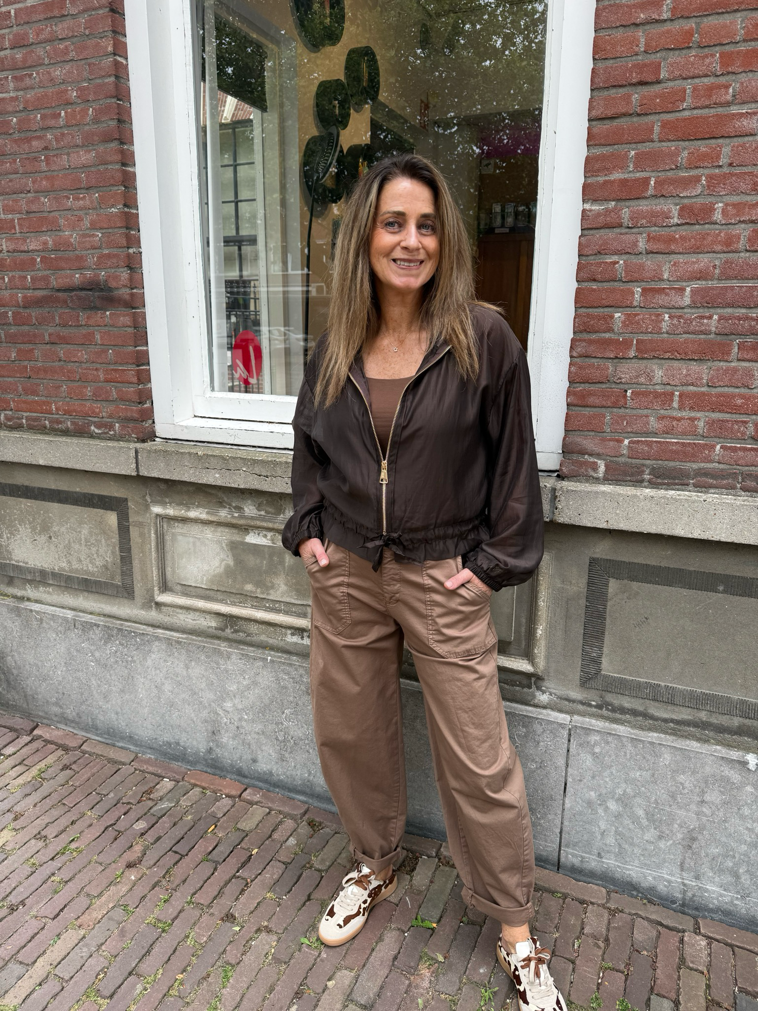 Ivanka bomber blouse brown
