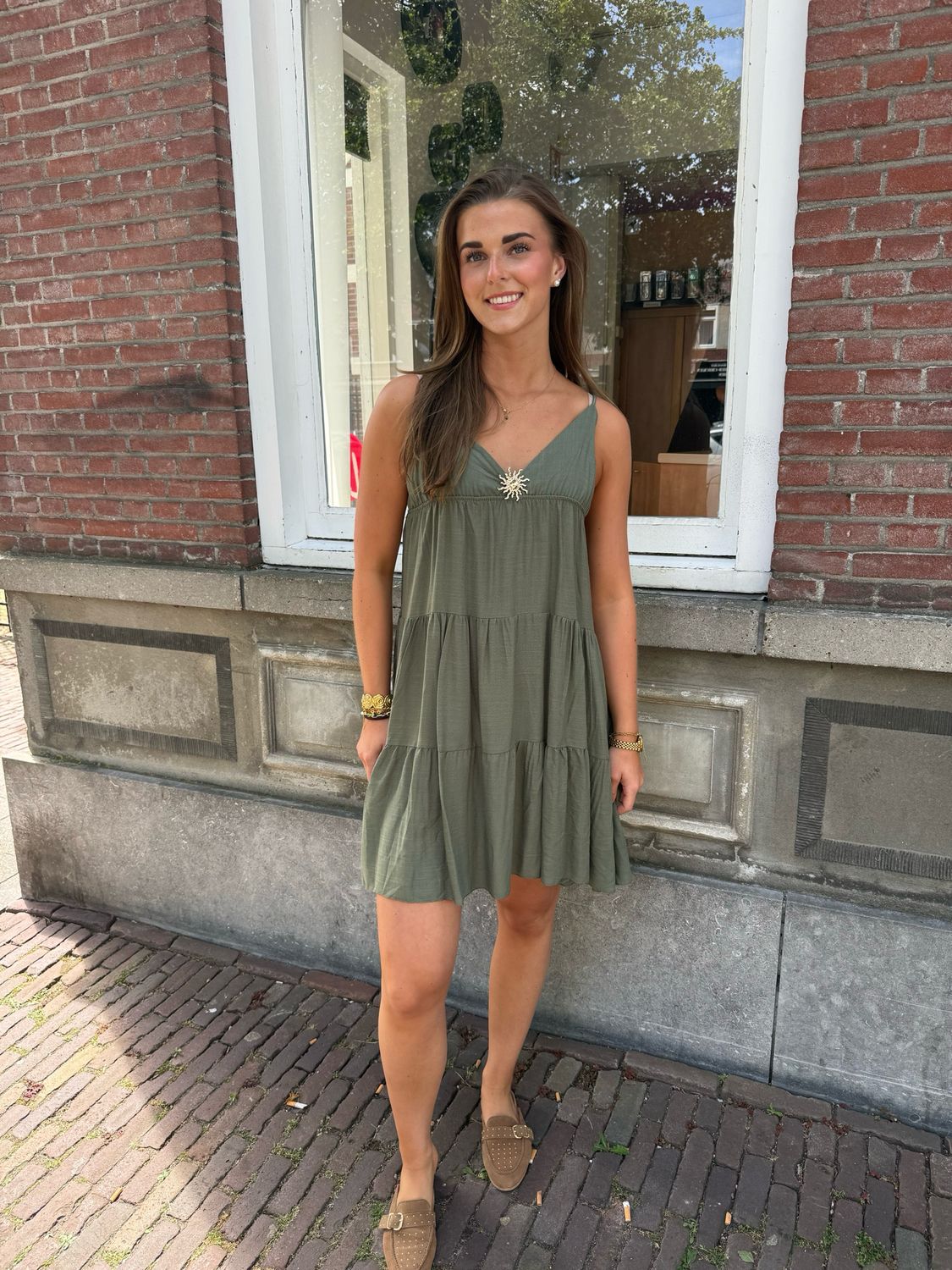 Jara summerdress army green Jara summerdress army green