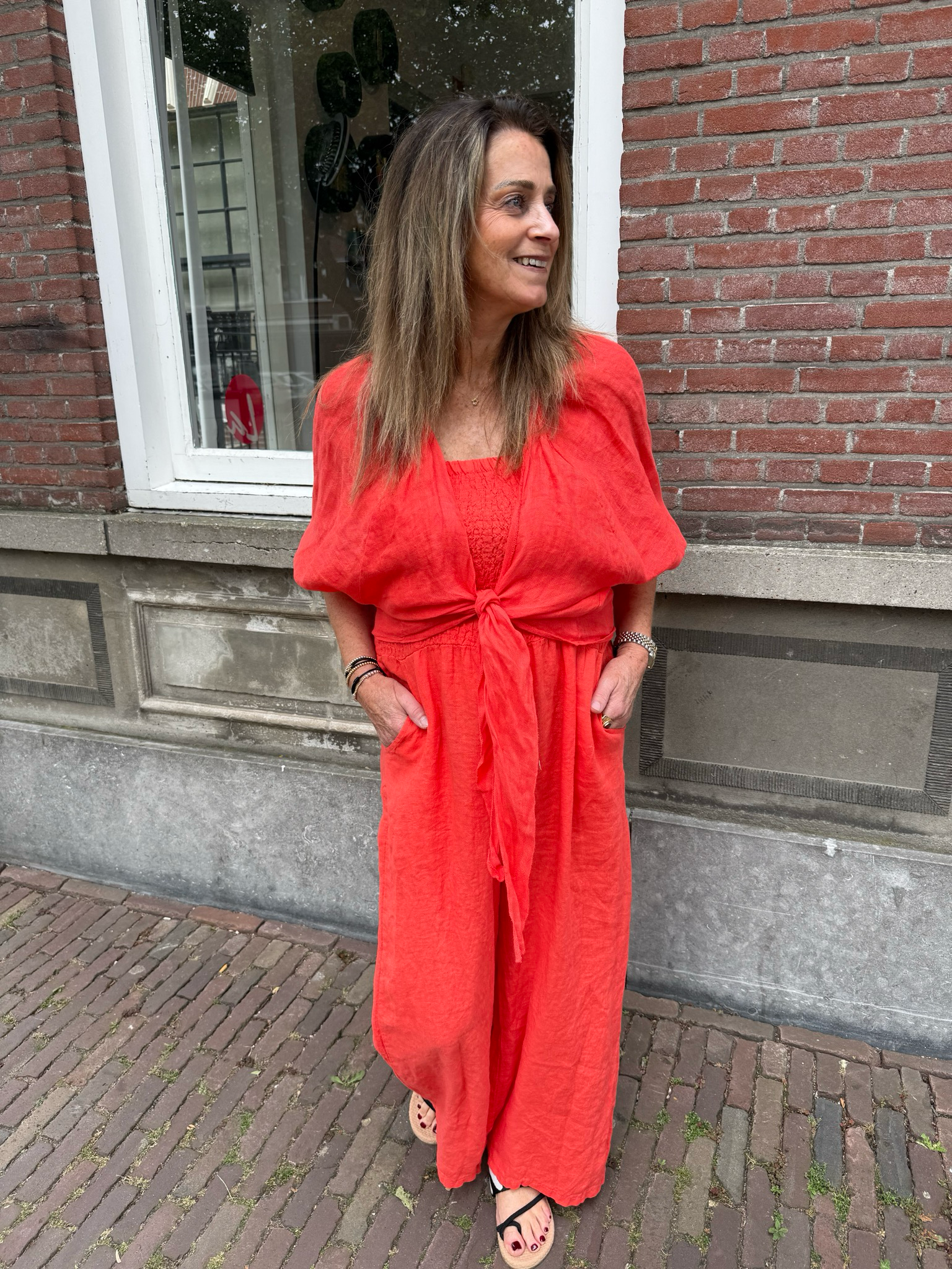 Gijsje co-ord jumpsuit set coraal