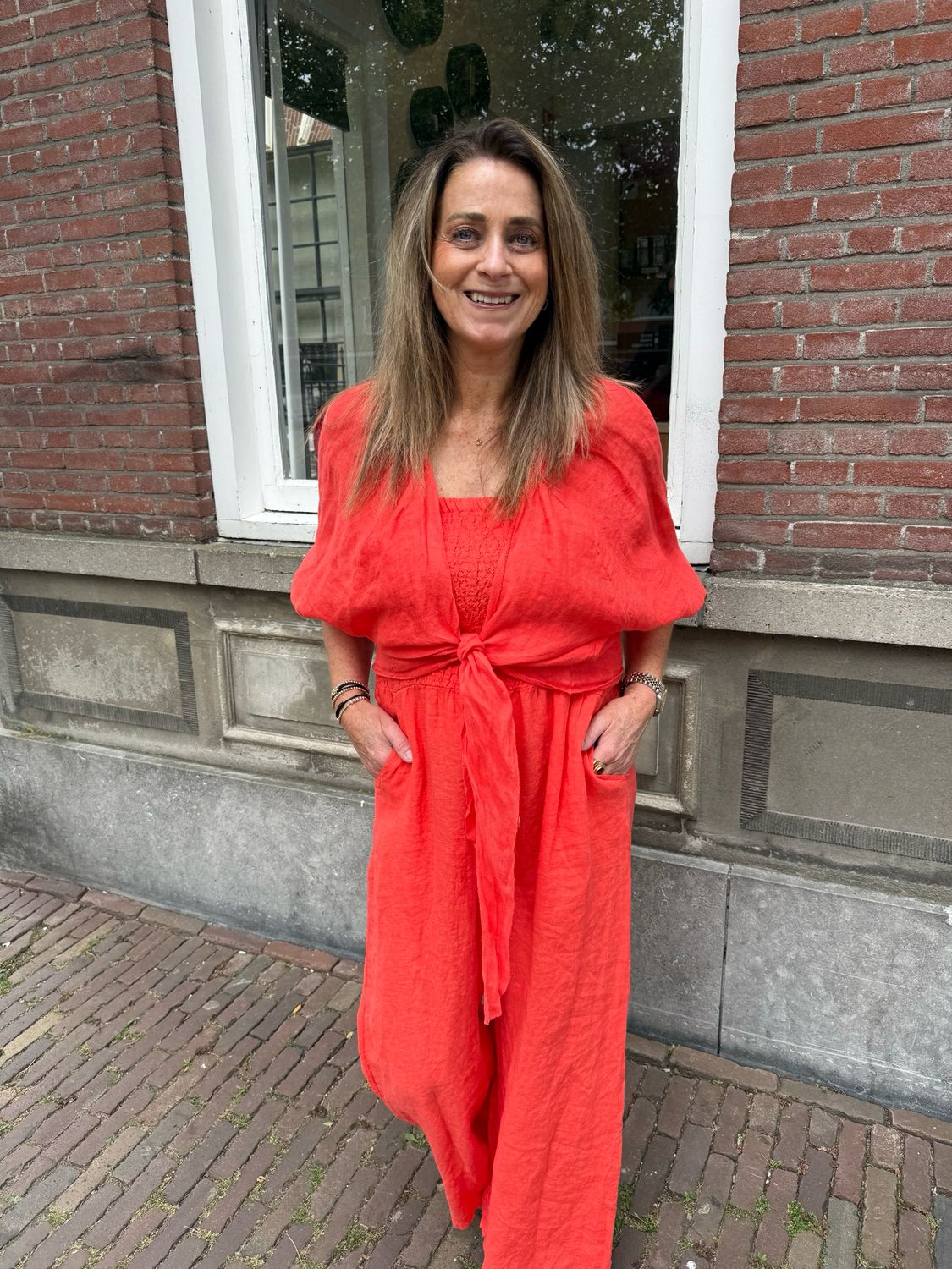 Gijsje co-ord jumpsuit set coraal
