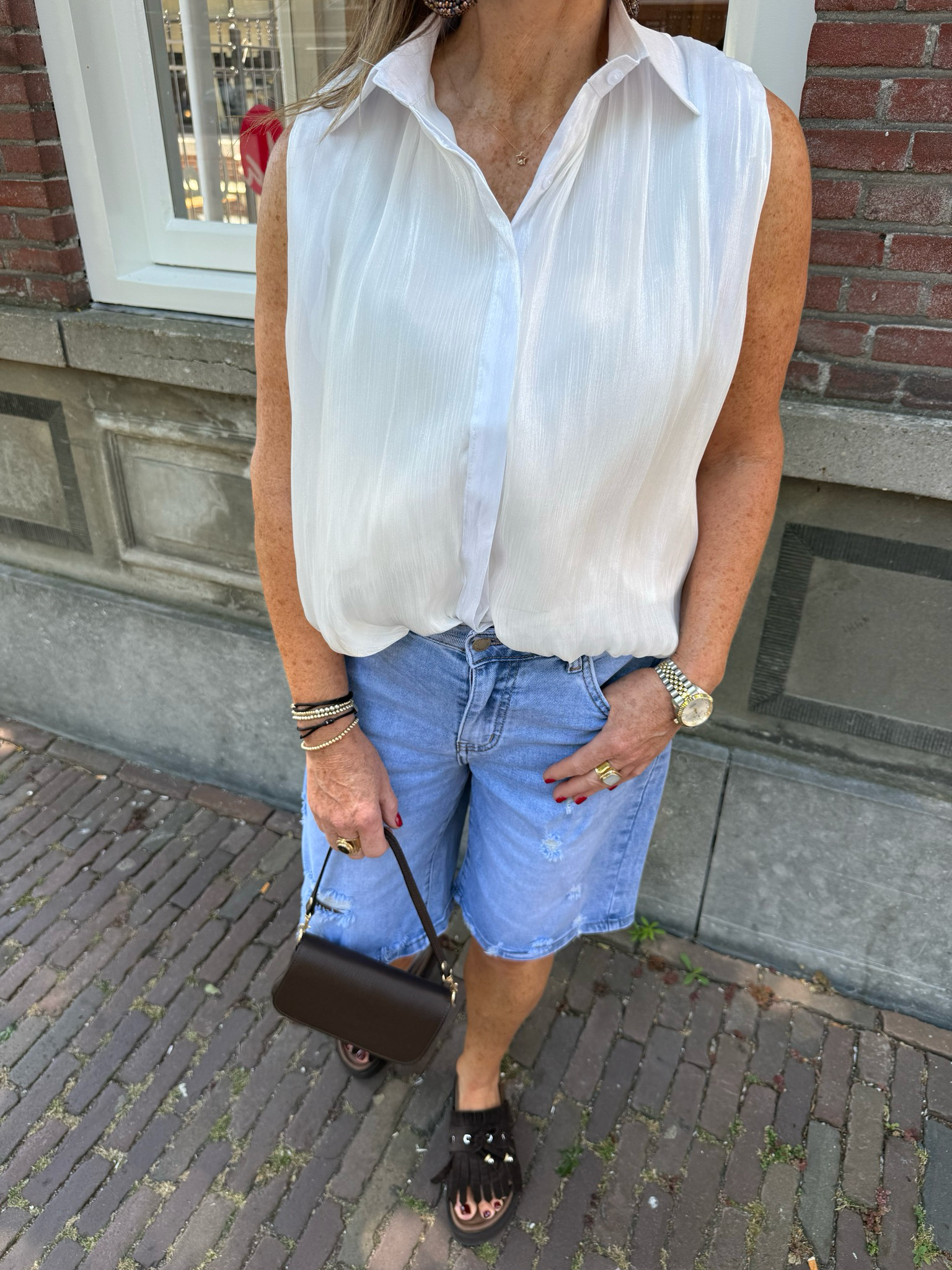 Cameron balloon blouse white
