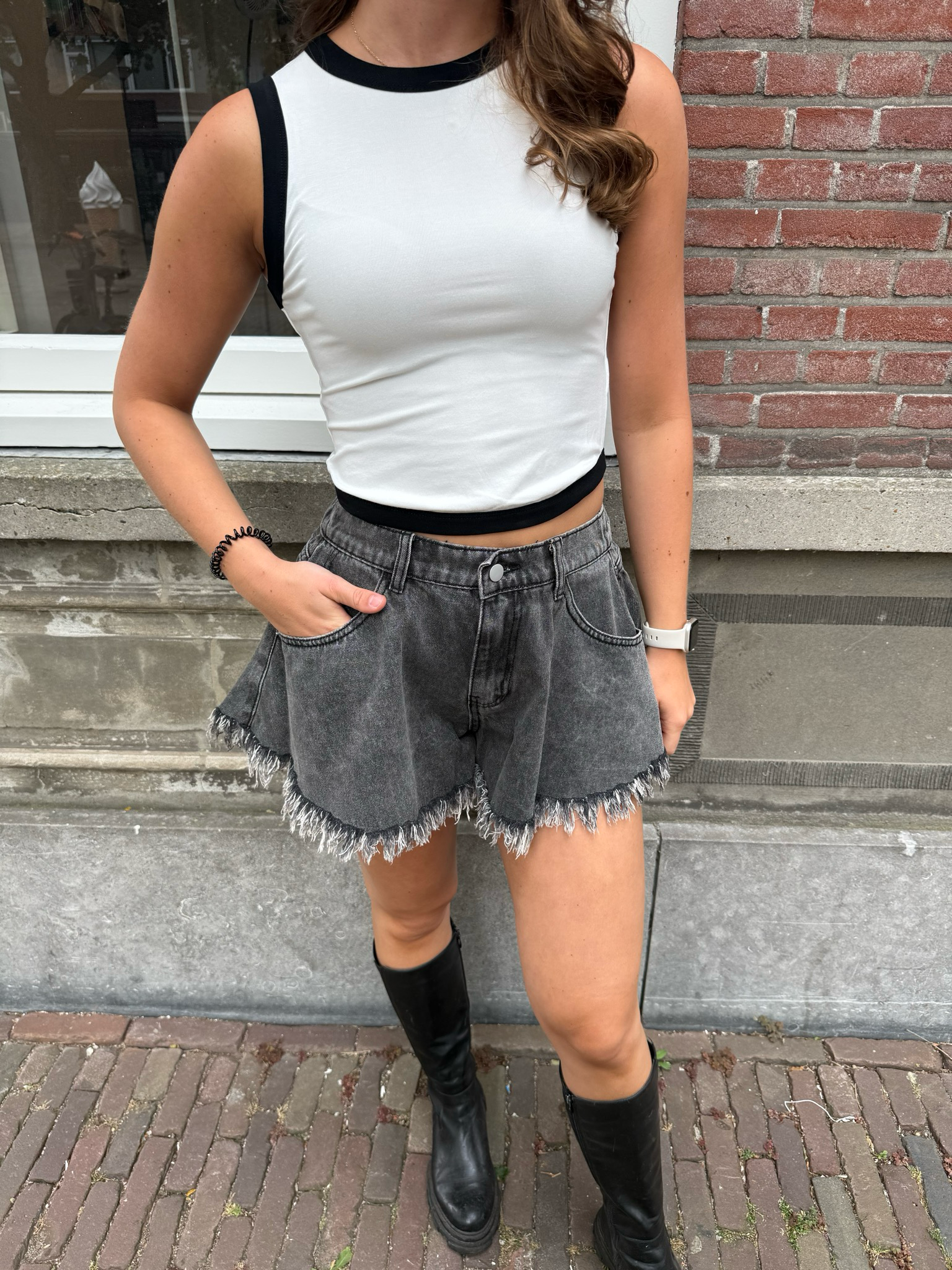 Caro wit zwart top