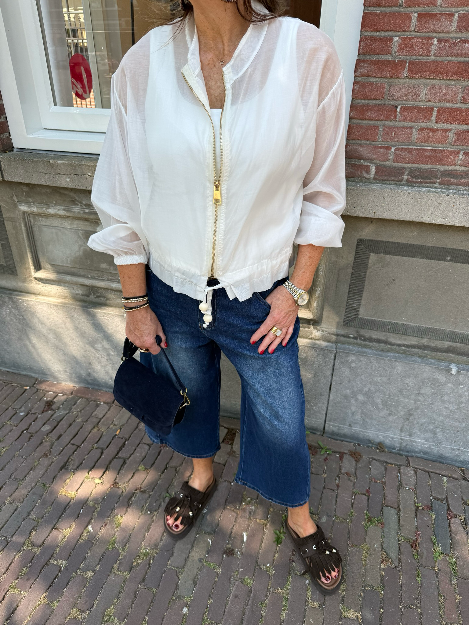Ivanka bomber blouse wit