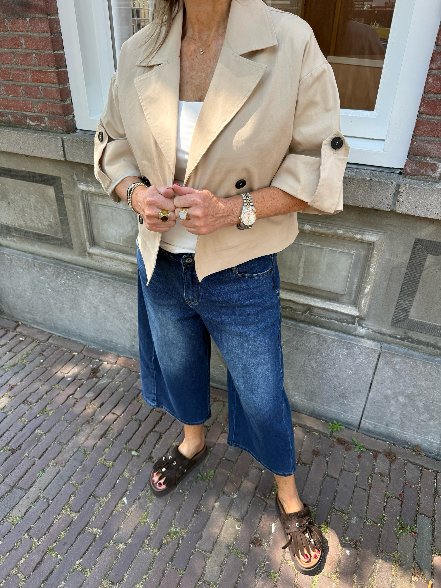 Lilo short trench coat khaki