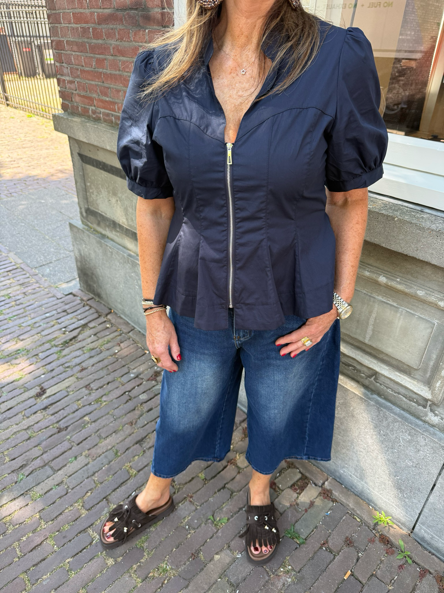 Cecile blouse blauw