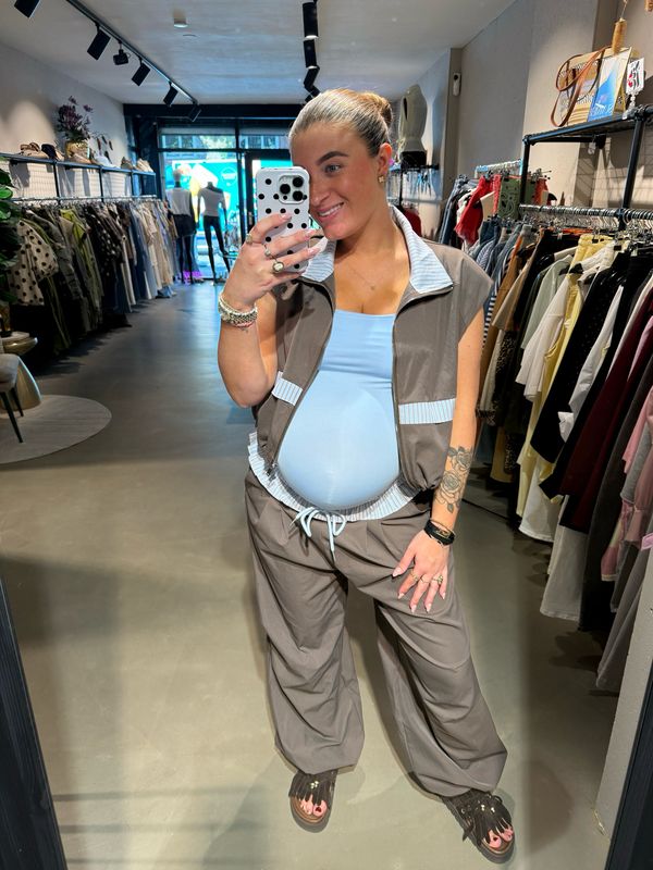Nima co-ord blue & brown