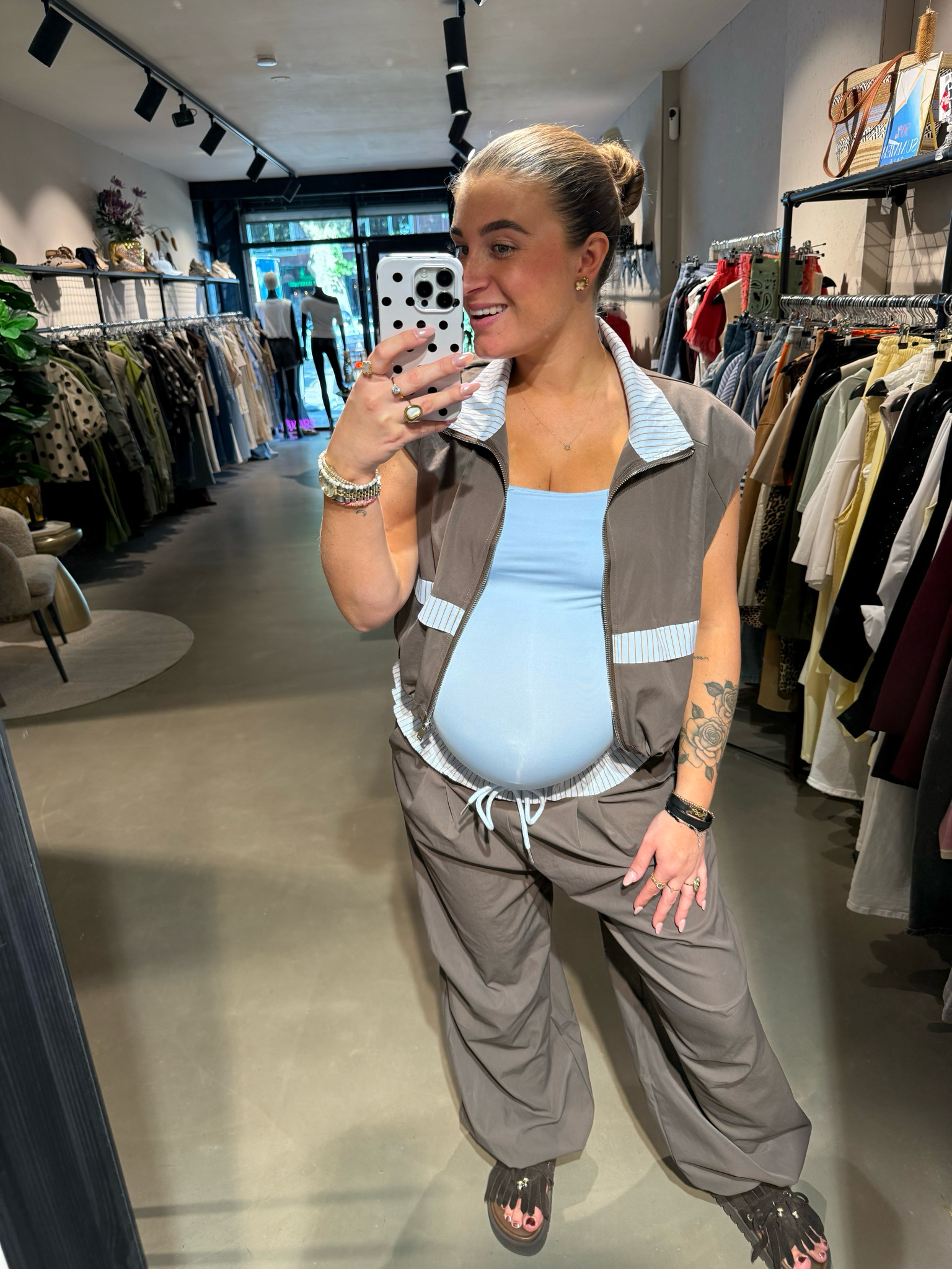 Nima co-ord blue & brown