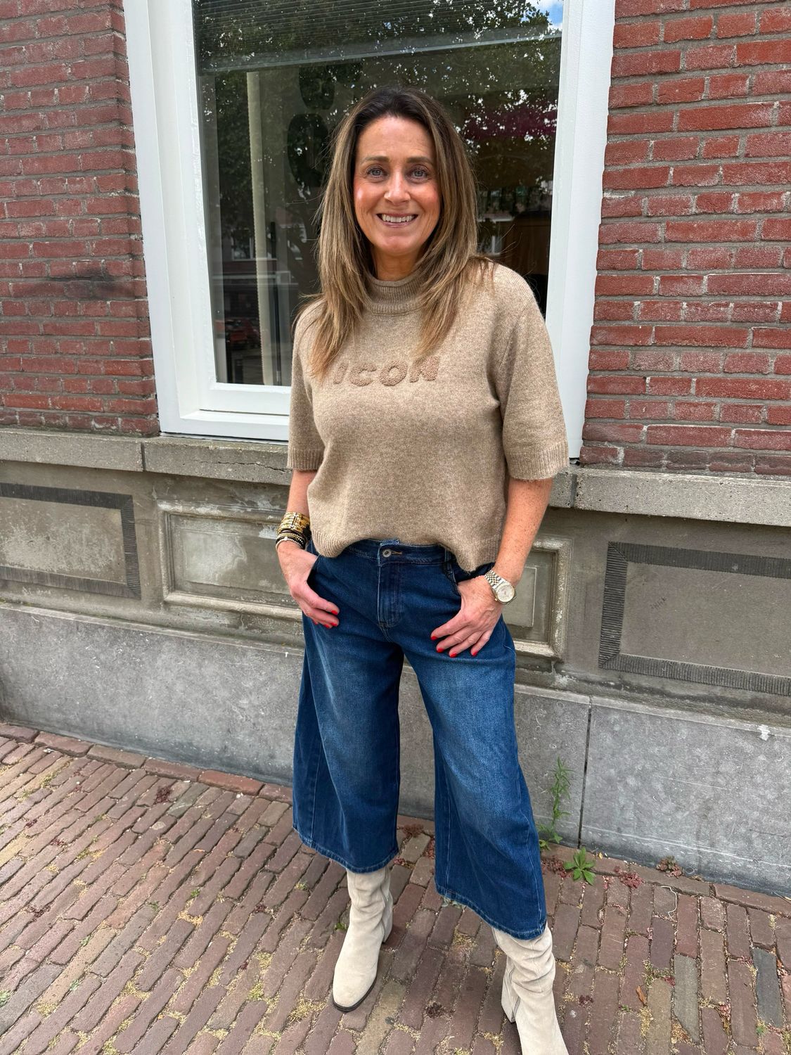 FLURESK Ise knit top khaki