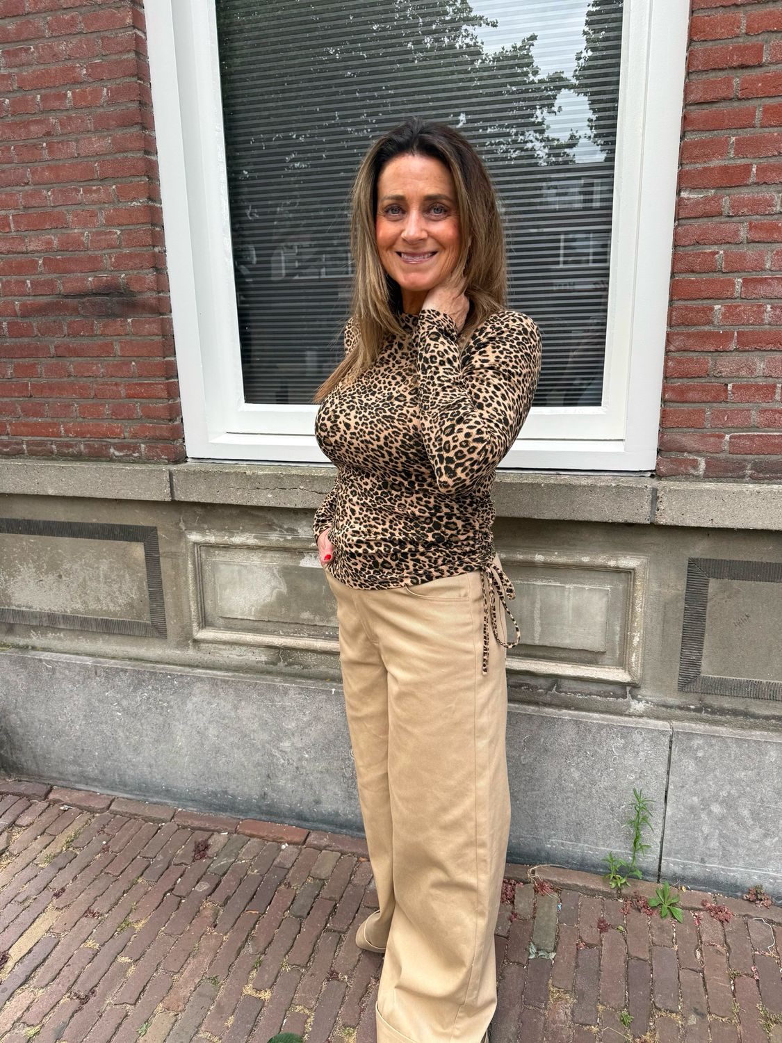 FLURESK Lima top khaki/black FLURESK Lima top khaki/black