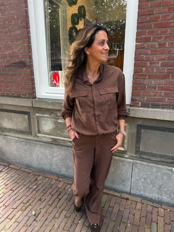 C&S Pernilla pants mocha brown
