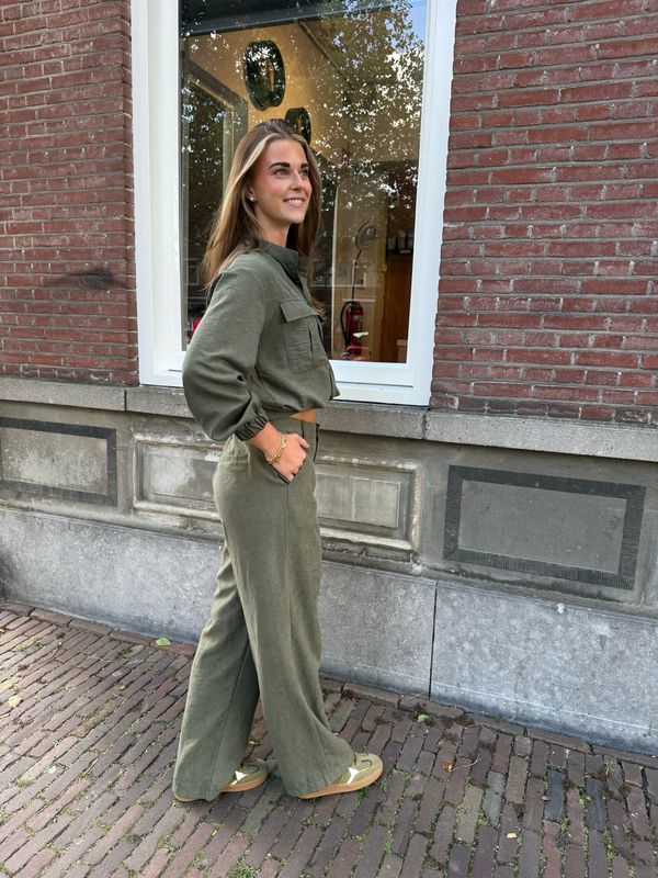 C&S Pernilla pants dark olive