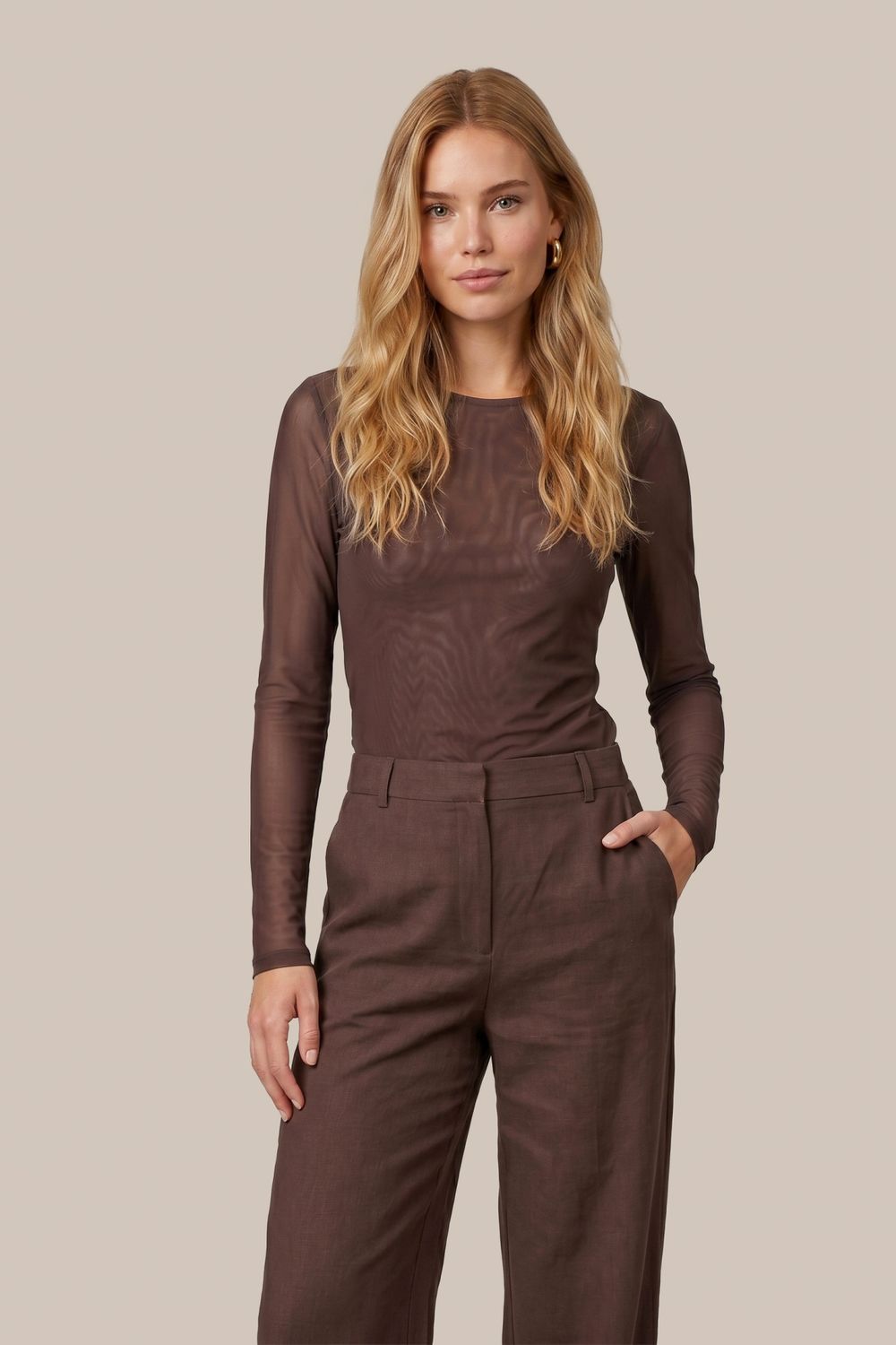 C&S Tanea top mocha brown C&S Tanea top mocha brown