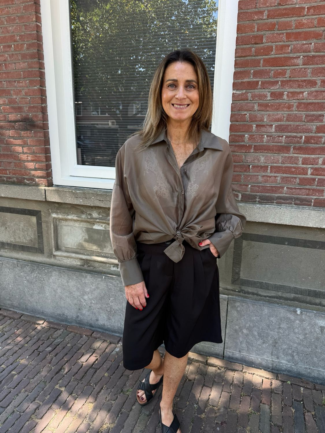 Candy blouse taupe Candy blouse taupe