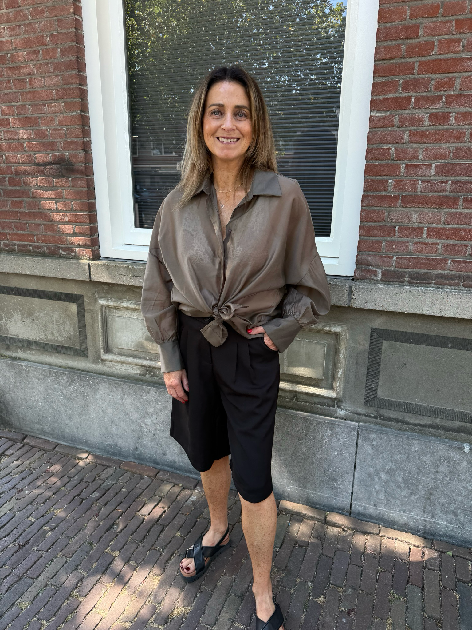 Candy blouse taupe
