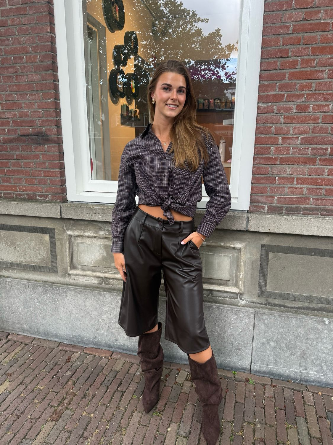 Jess oversized ruit blouse met een shimmer