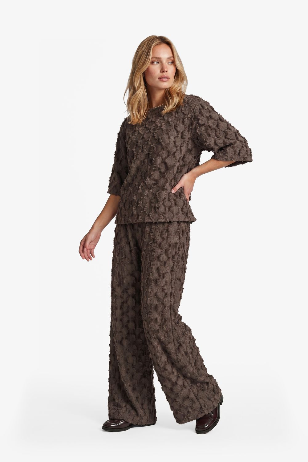 FLURESK Loa pants dark chocolate