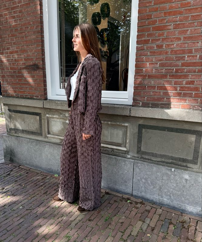 FLURESK Loa pants dark chocolate