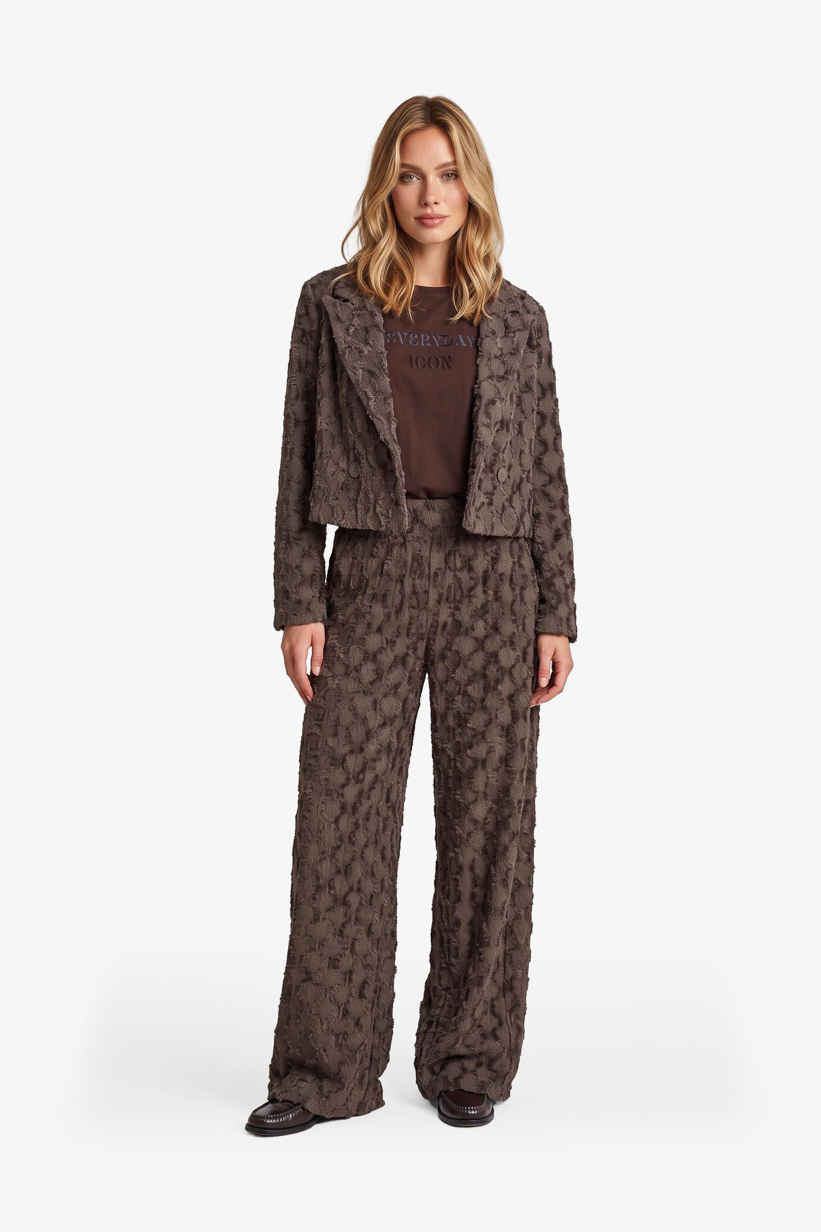 FLURESK Loa blazer dark chocolate