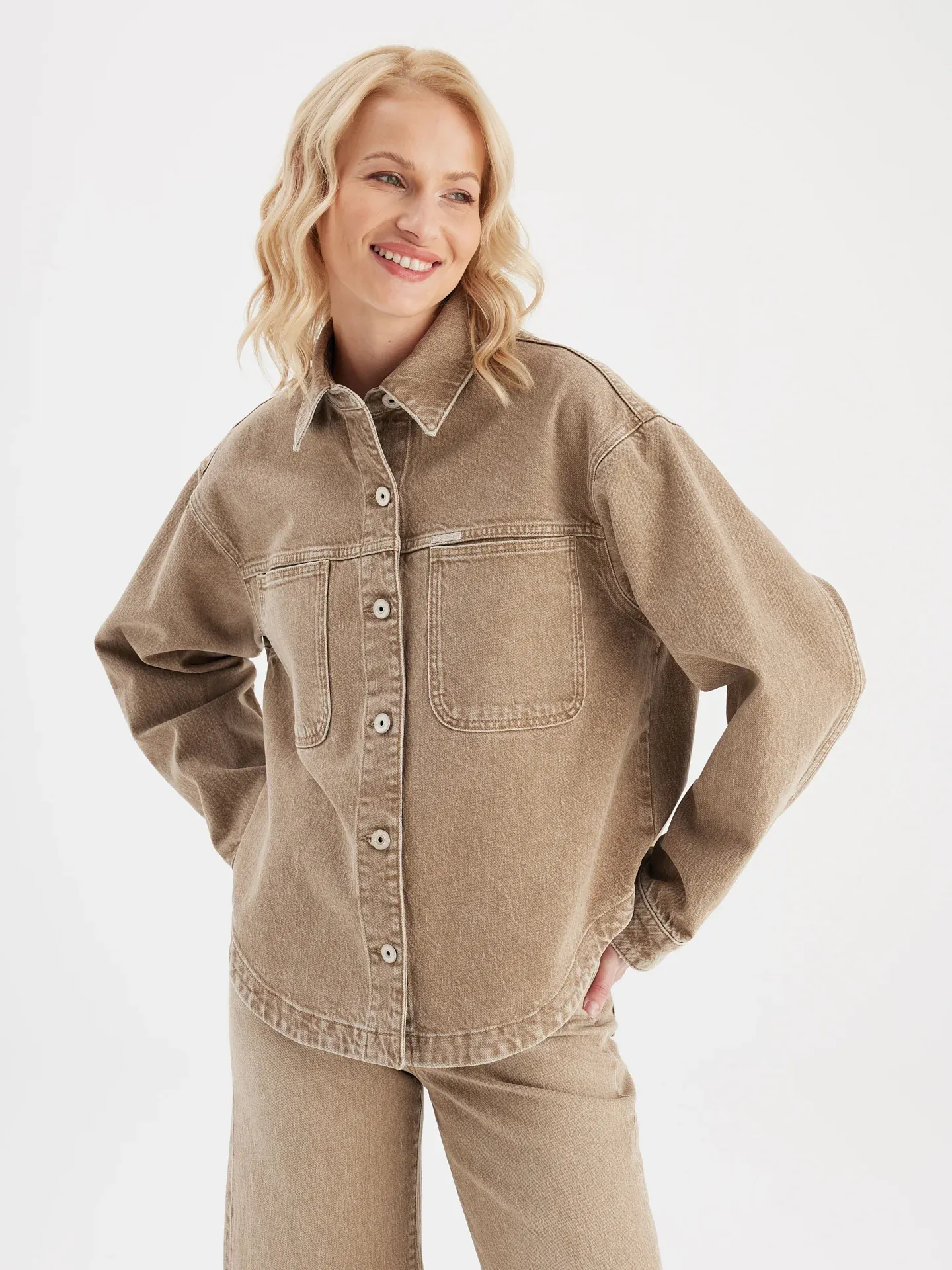 COJ Tamara longsleeve denim jacket peanut