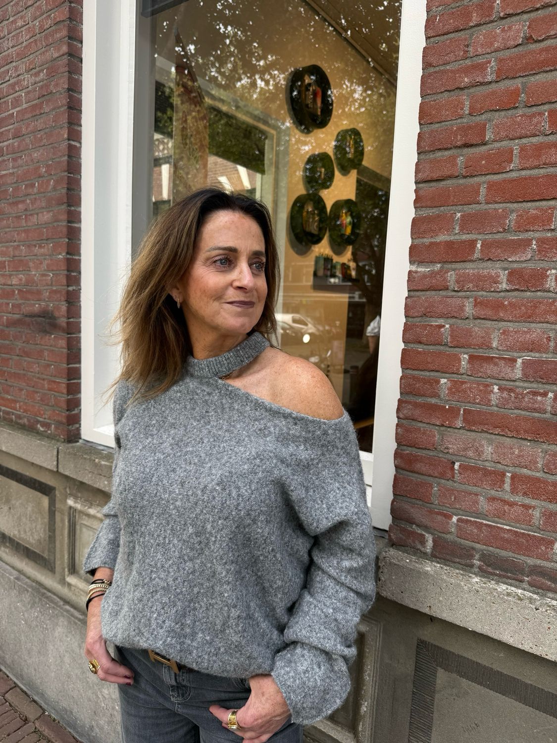 Becky knit trui grey Becky knit trui grey