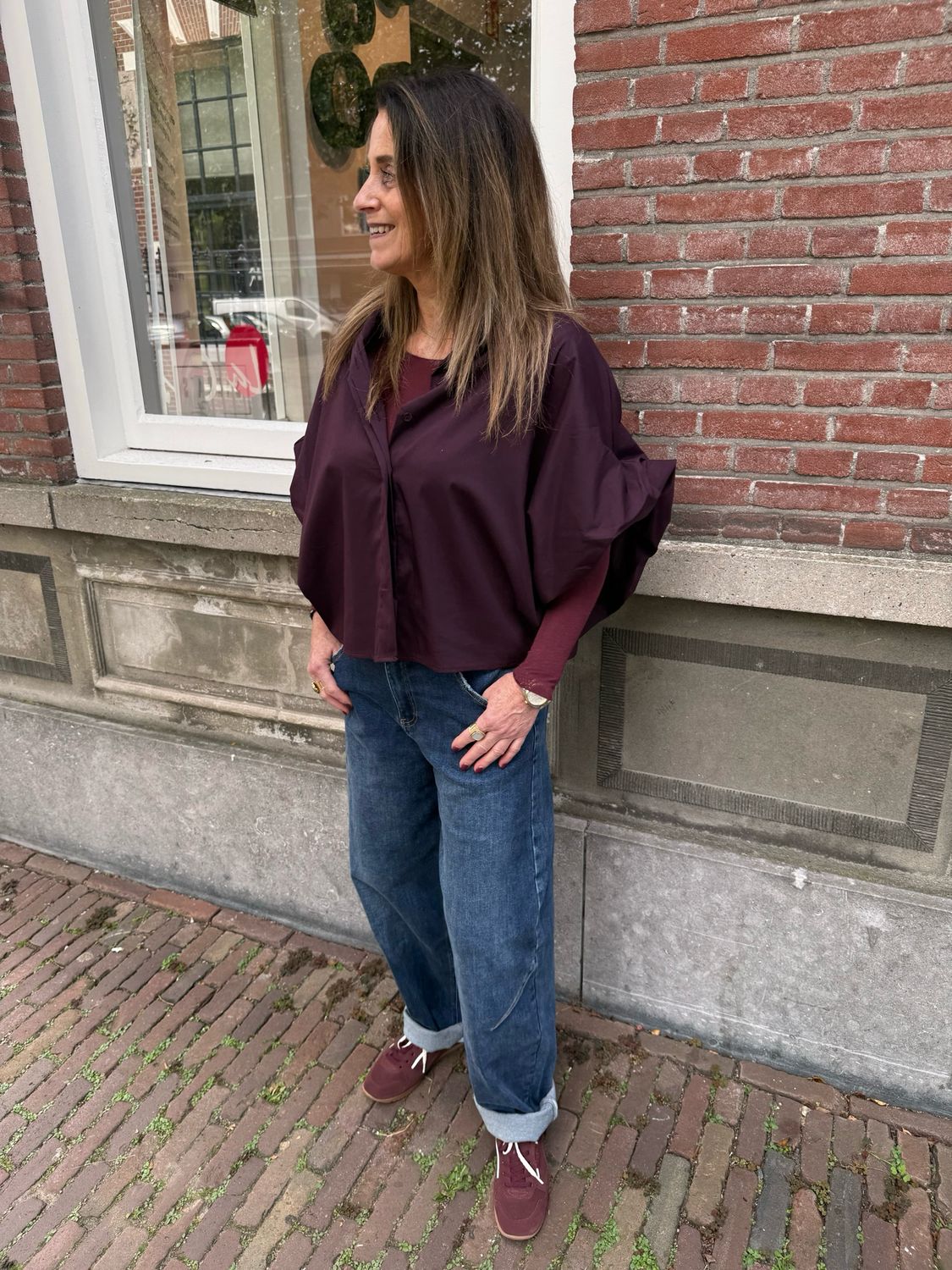 Jolie longsleeve bordeaux Jolie longsleeve bordeaux