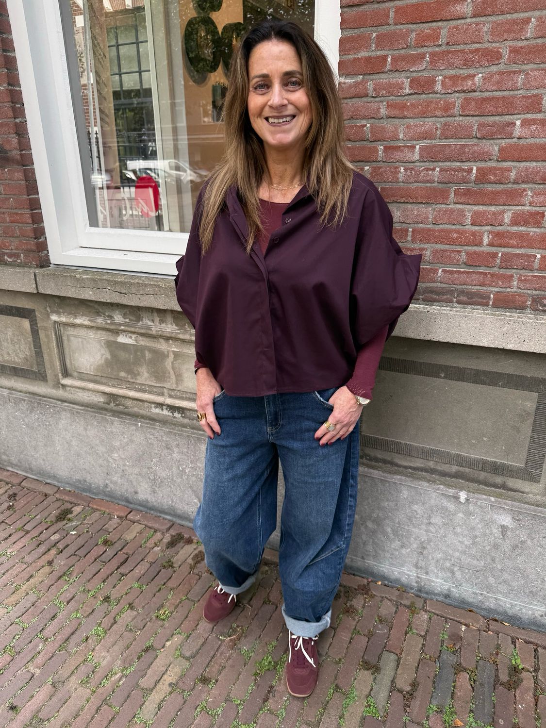 Indigo balloon blouse bordeaux Indigo balloon blouse bordeaux
