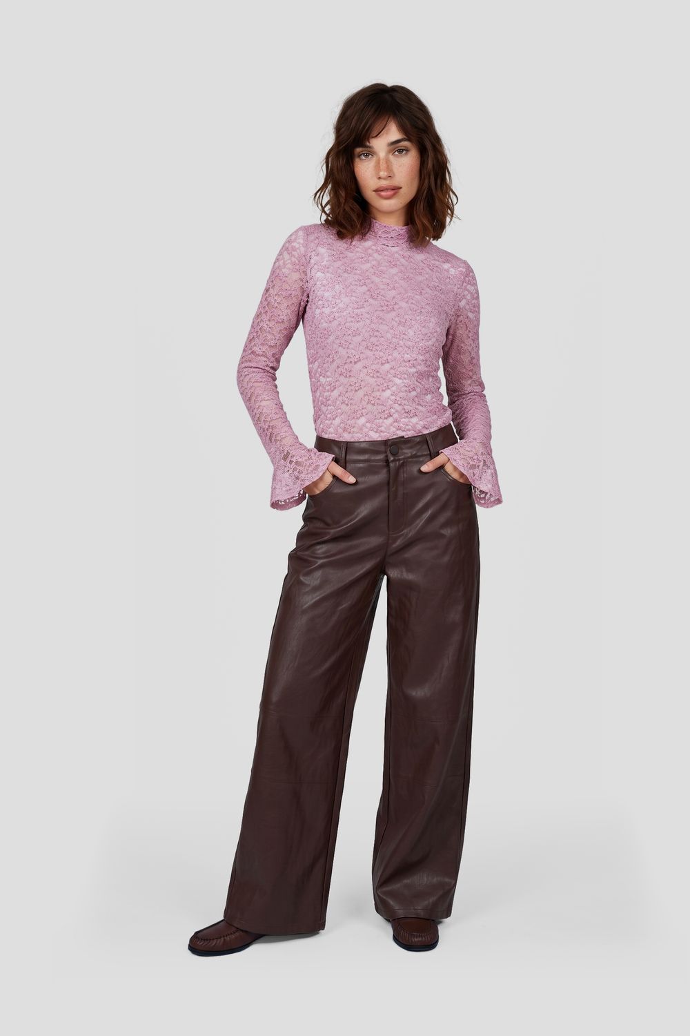 FLURESK Roza pants dusky maroon FLURESK Roza pants dusky maroon