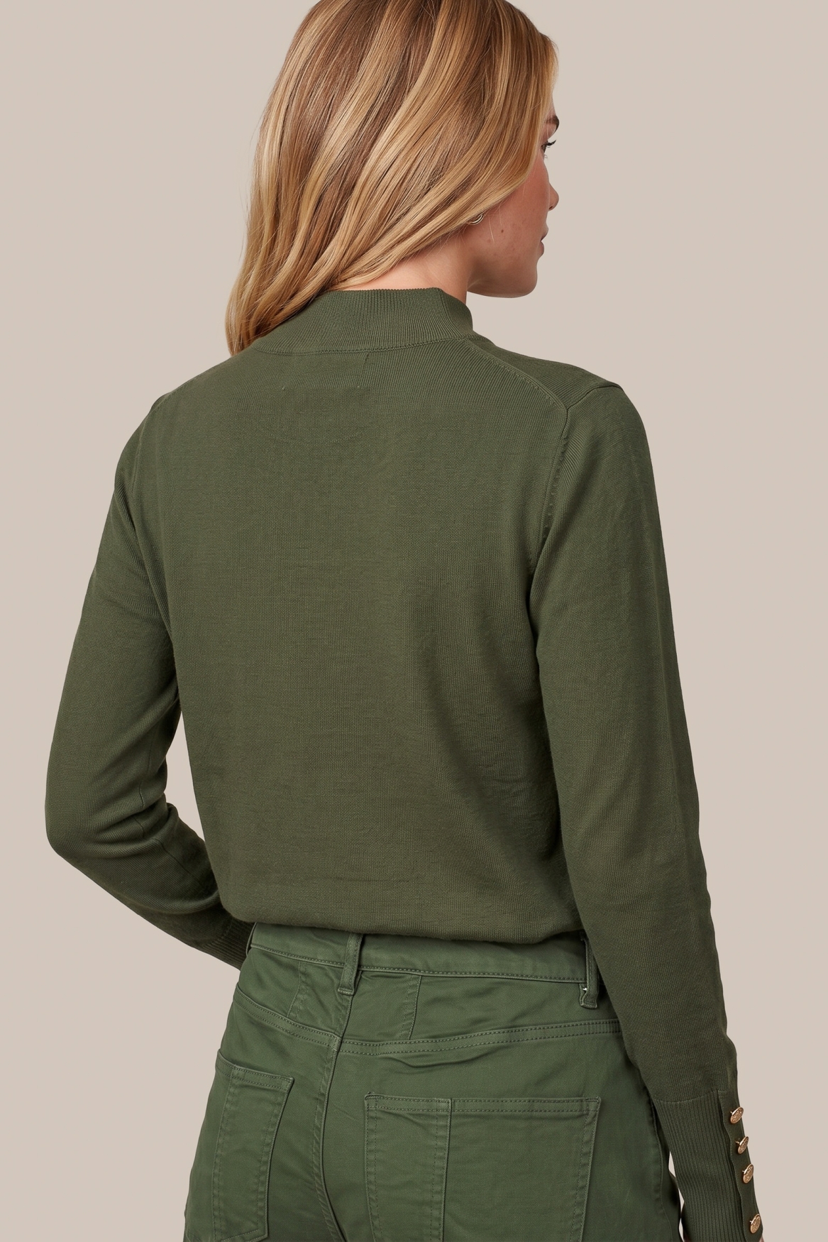C&S Ambra knit pullover dark olive