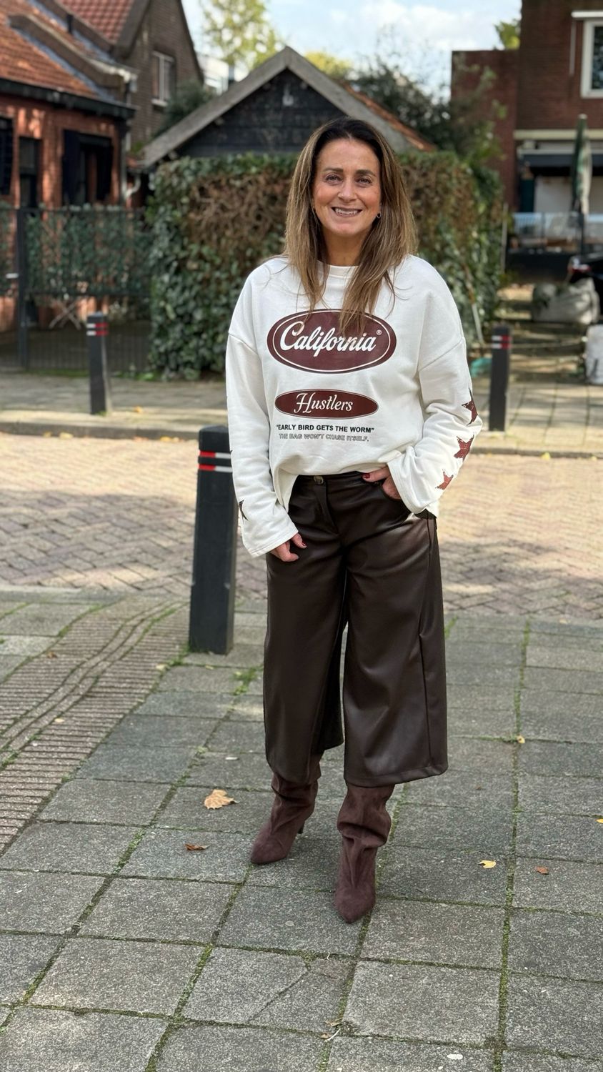 Sandy JORT BERMUDA wide leg loose fit baggy brown Sandy JORT BERMUDA wide leg loose fit baggy brown