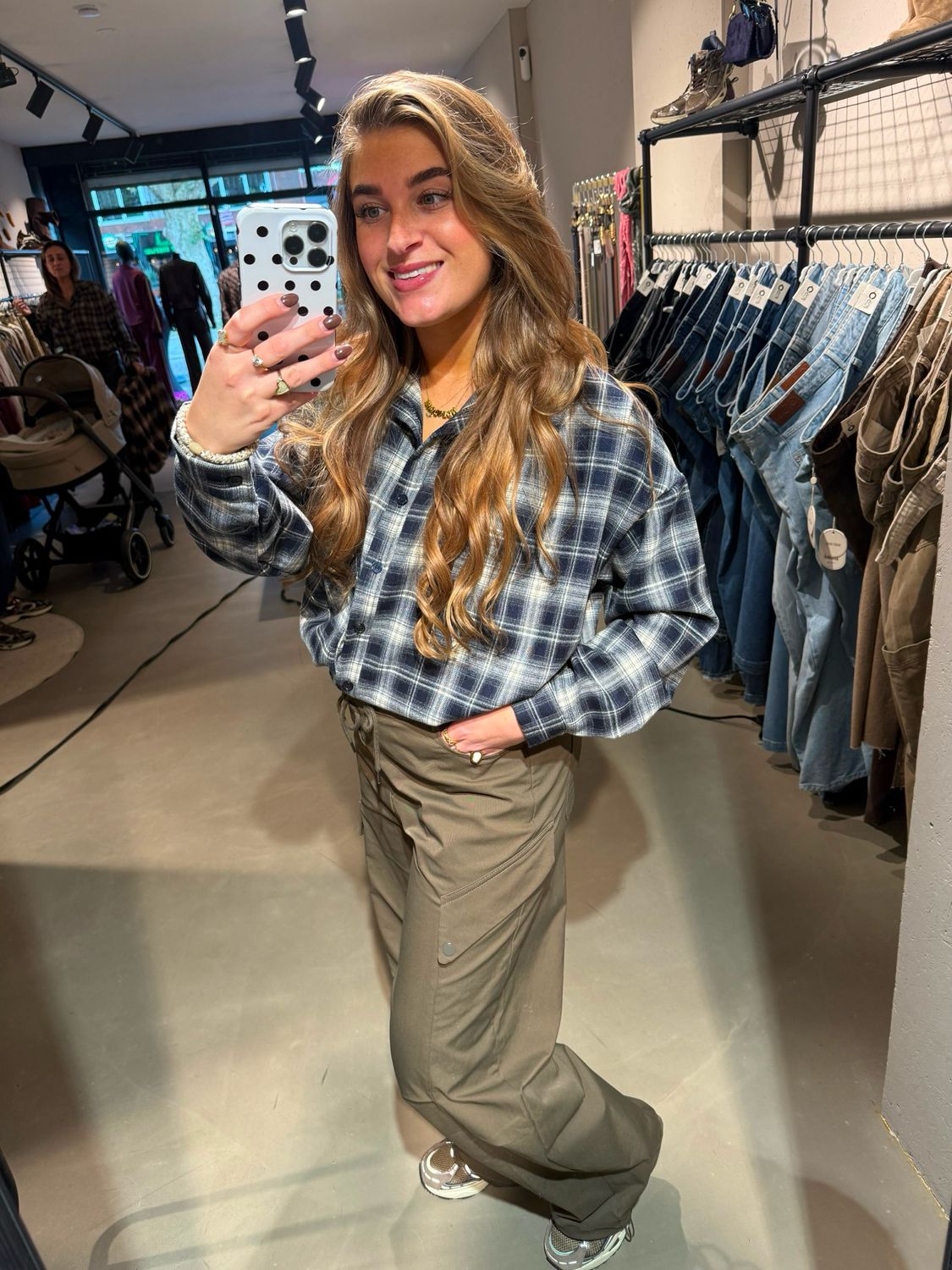 Keely cargo pantalon brown/army