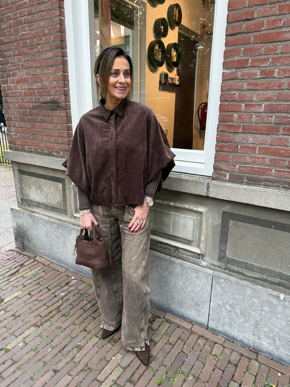 Joelle balloon blouse small ripcord chocolate brown Joelle balloon blouse small ripcord chocolate brown