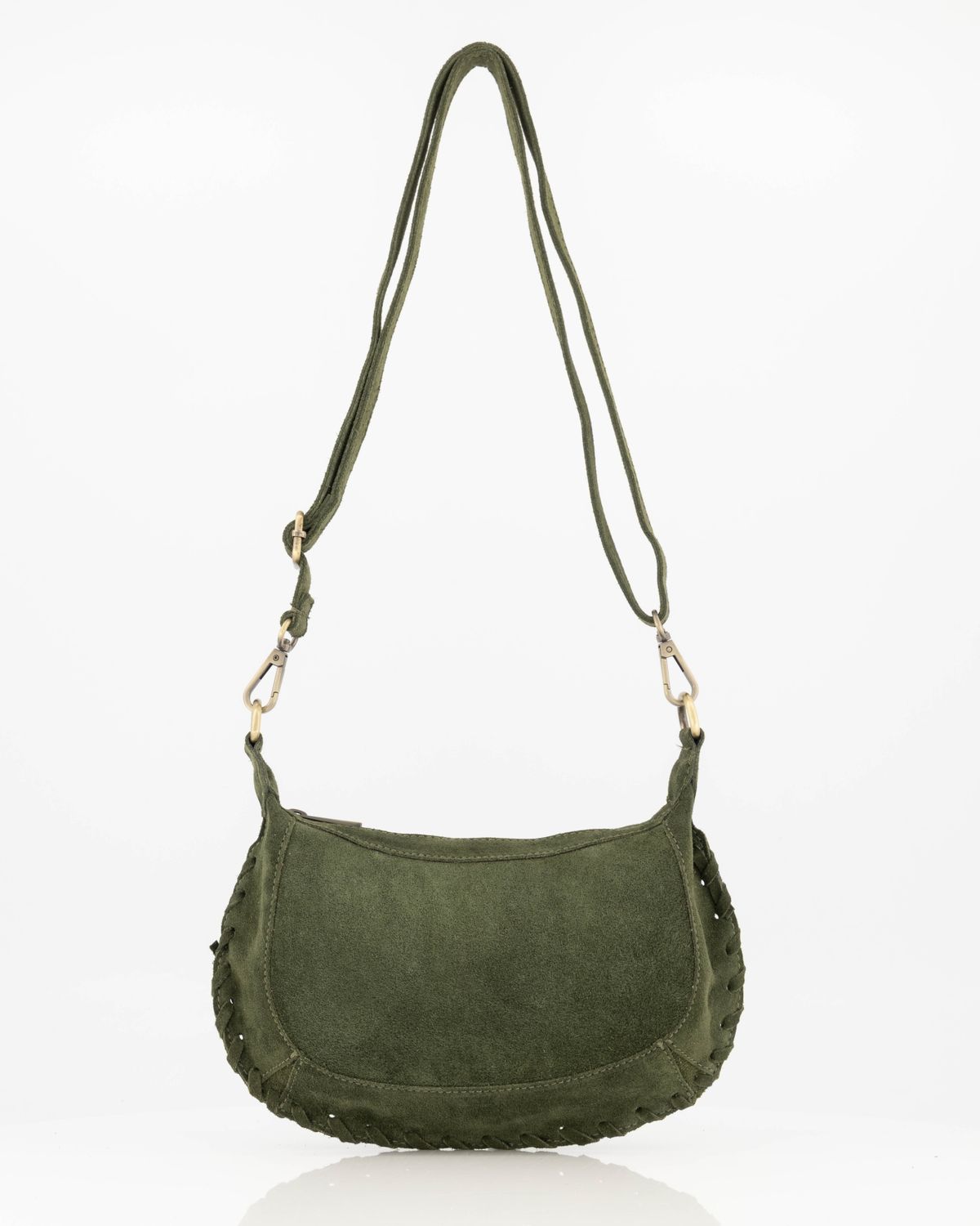 Helin suede tas army green