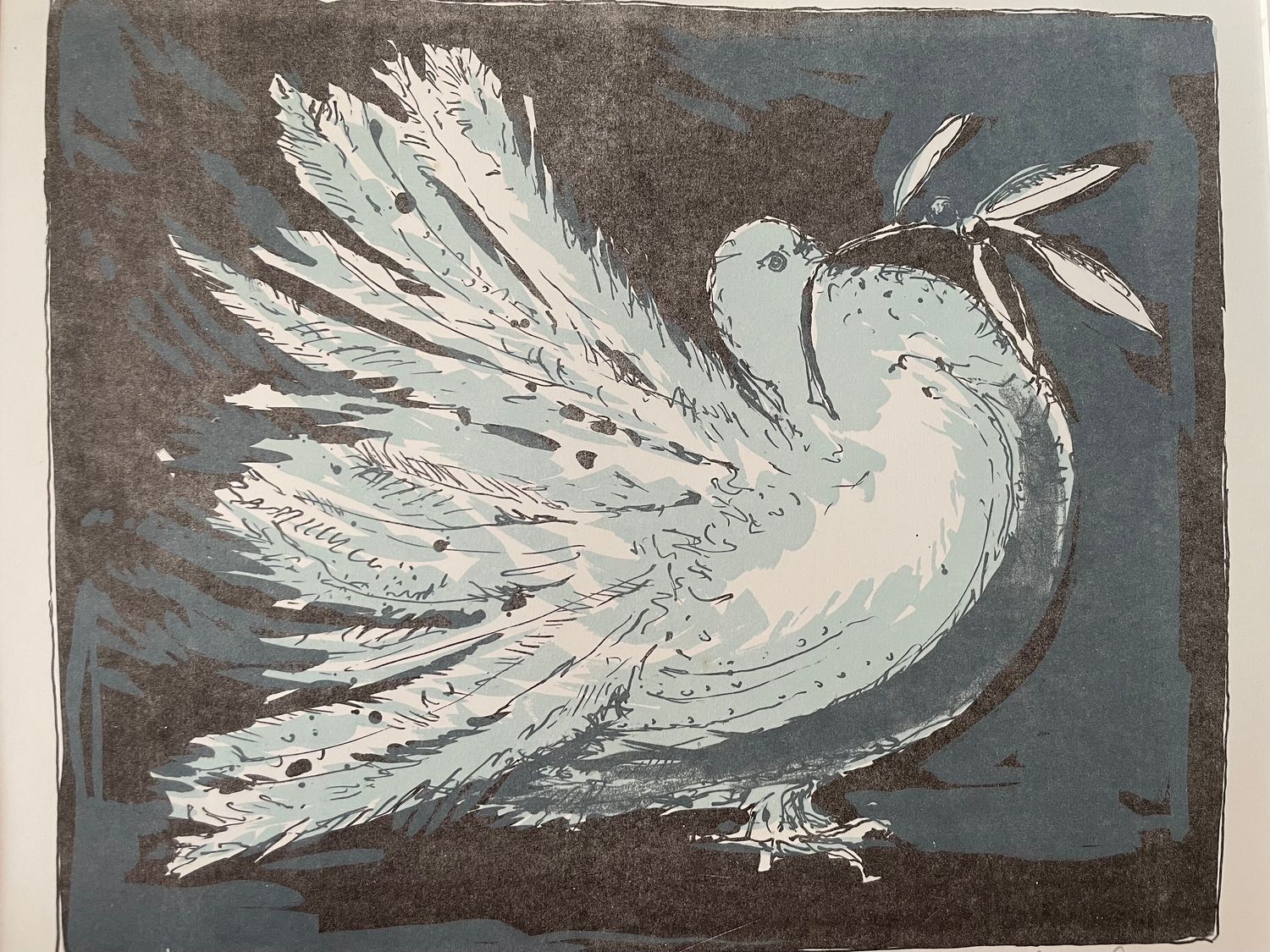 Stampa d’Arte “Colomba della Pace” di Brigitta Enz - Künstlerprobe Firmata